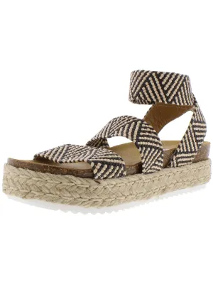 Kimmie Damen Flatform Espadrilles mit Knöchelriemen von ecco