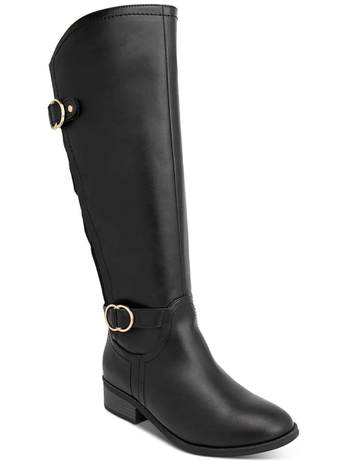 Leandraa Damen Kunstleder Reitstiefel Kniestiefel Ecco Schuhe