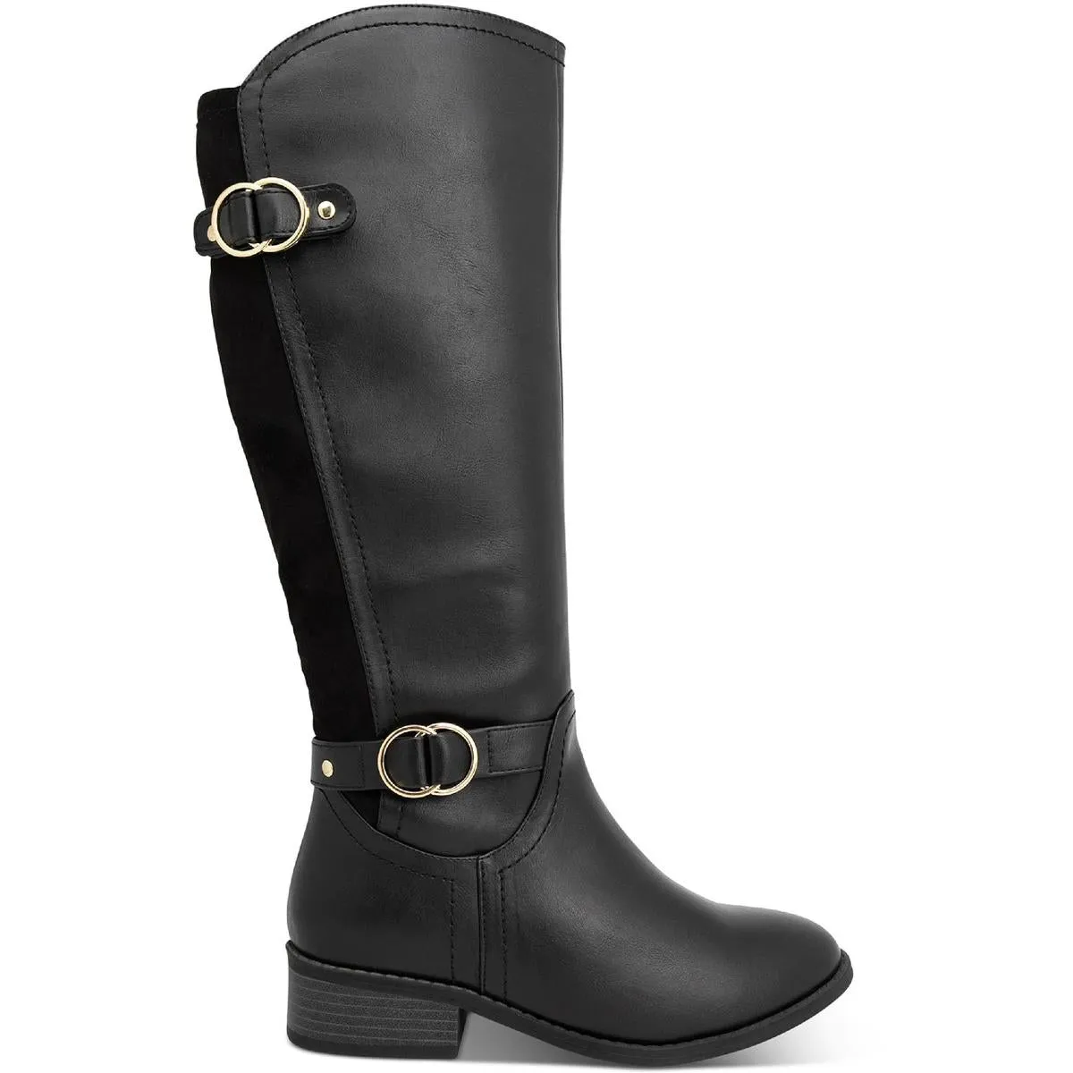 Leandraa Damen Kunstleder Reitstiefel Kniestiefel Ecco Schuhe