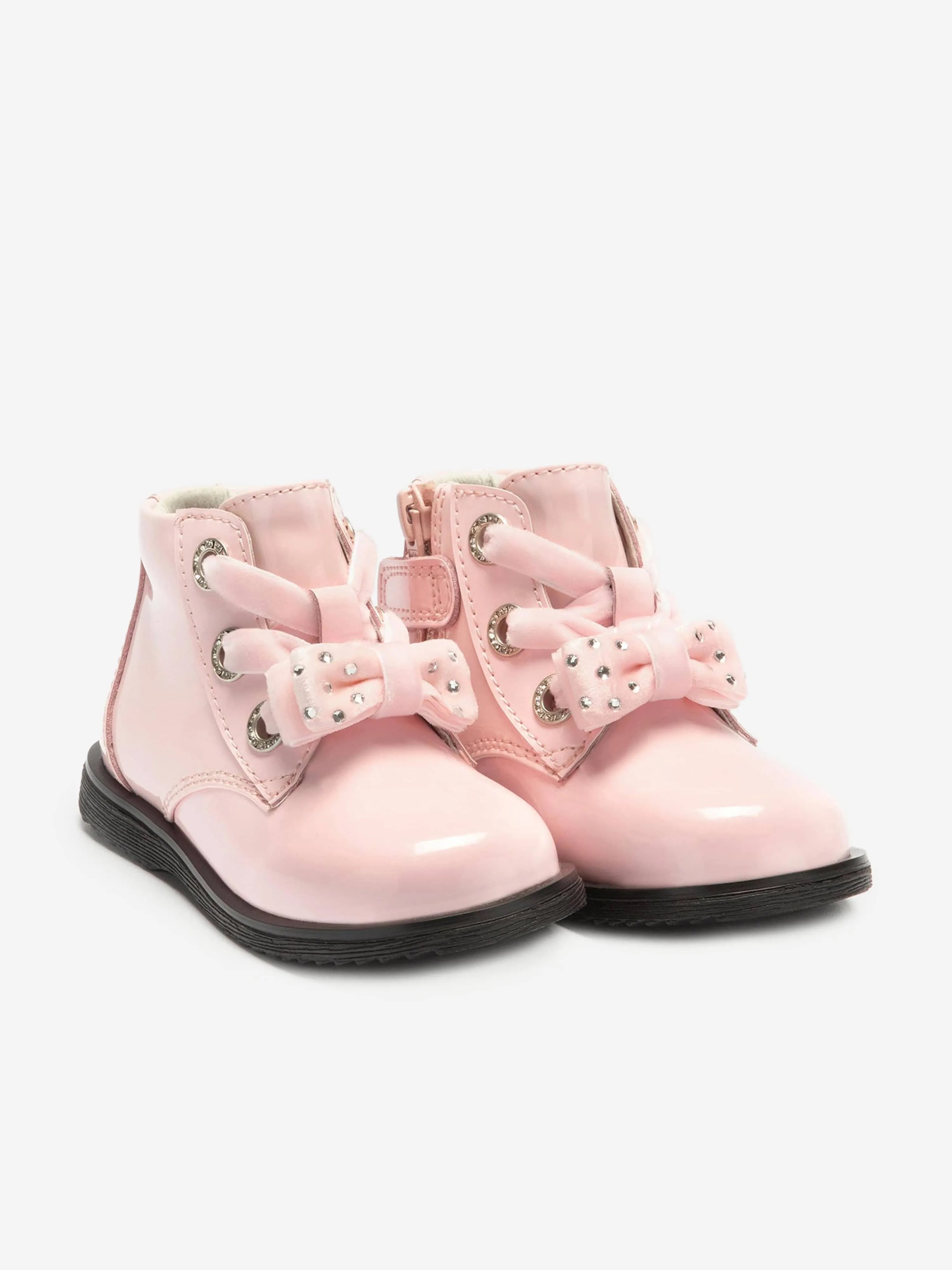 Lelli Kelly Mädchen Leder Stiefel mit Schnürung in Rosa