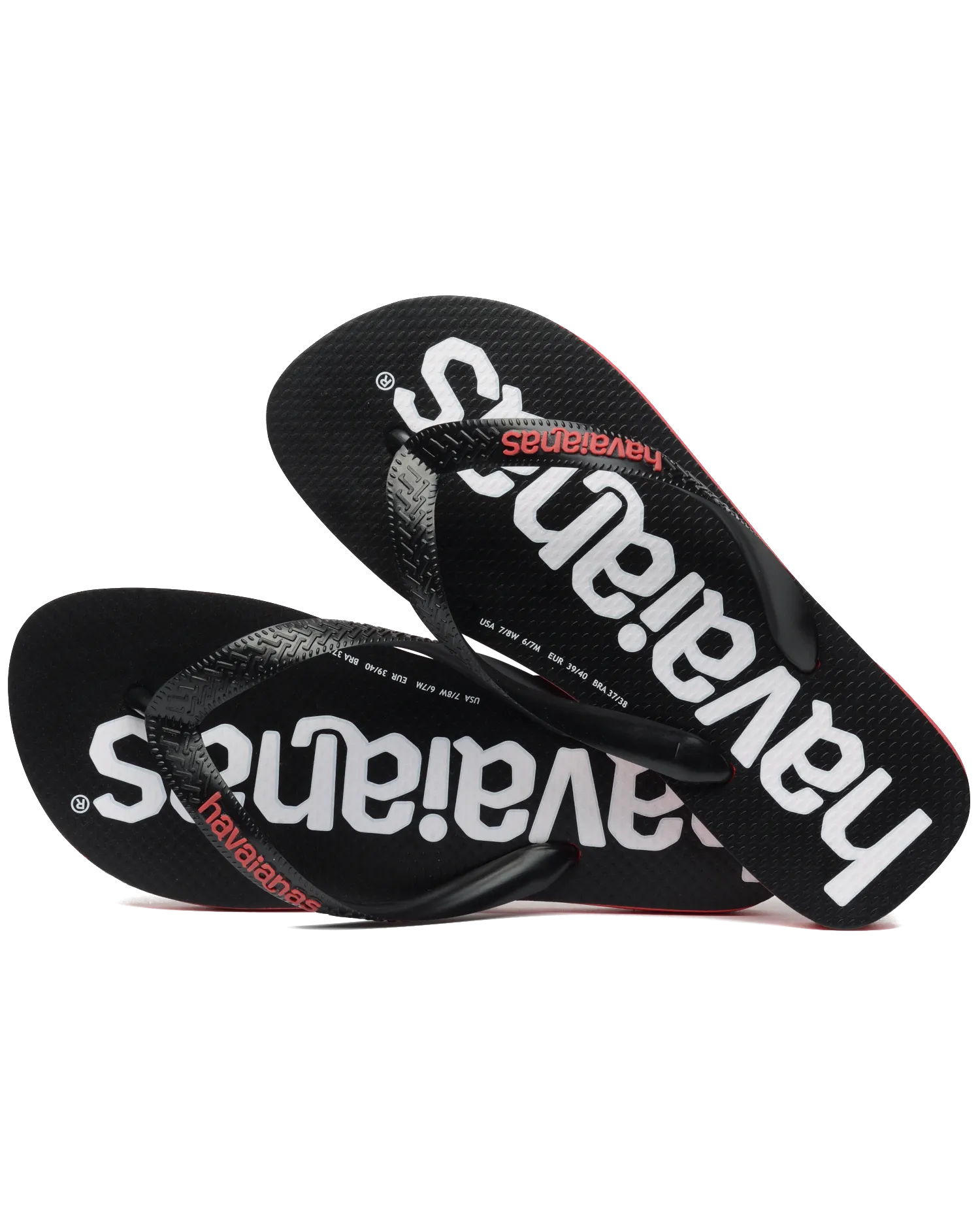 Logomania 2 Flip-Flops in Rubinrot