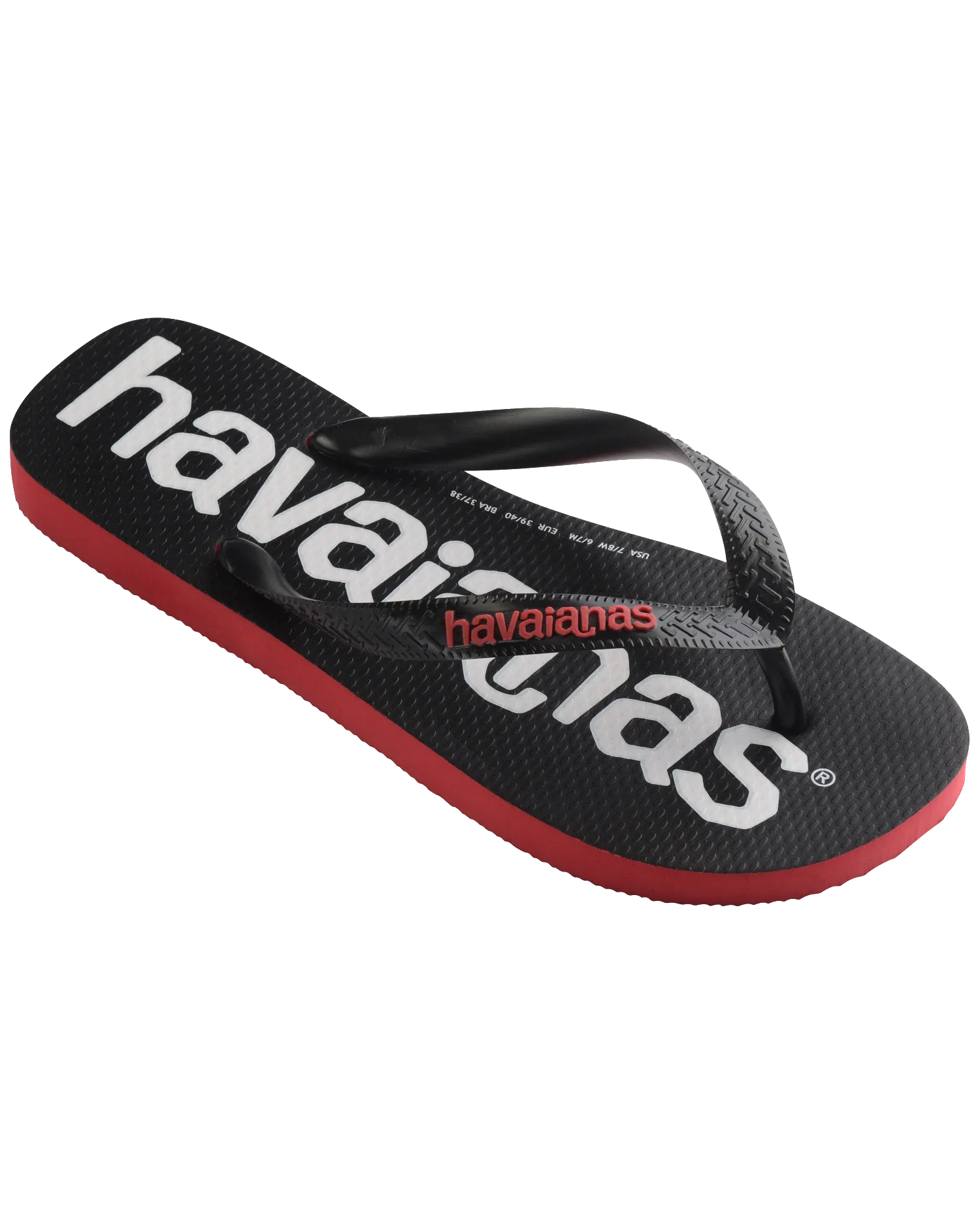 Logomania 2 Flip-Flops in Rubinrot
