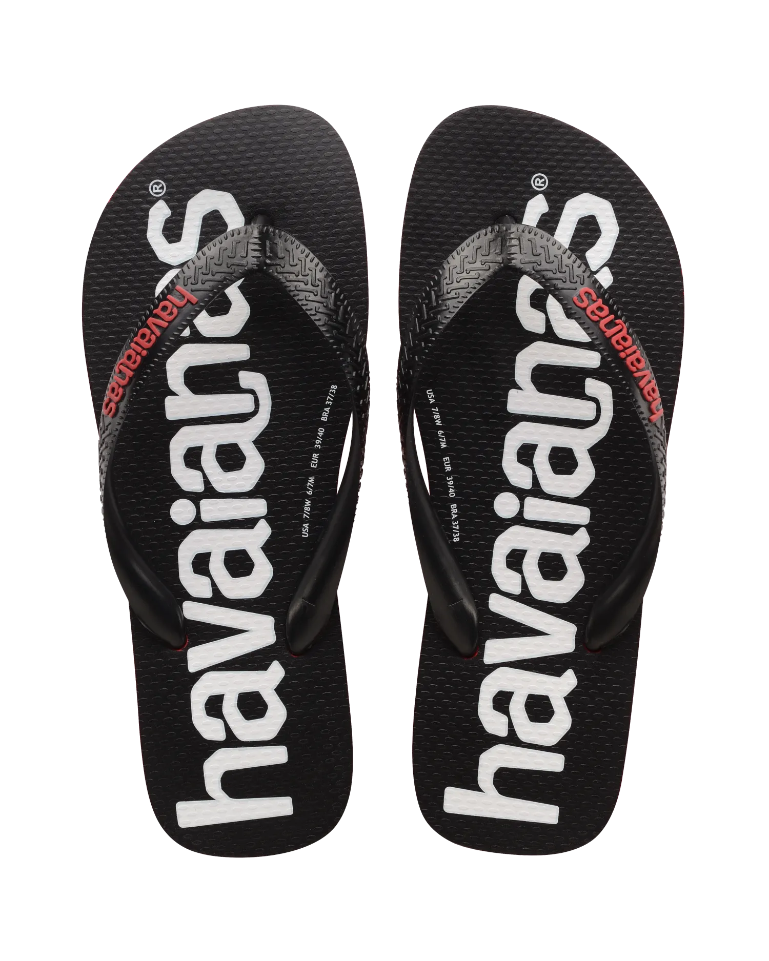 Logomania 2 Flip-Flops in Rubinrot