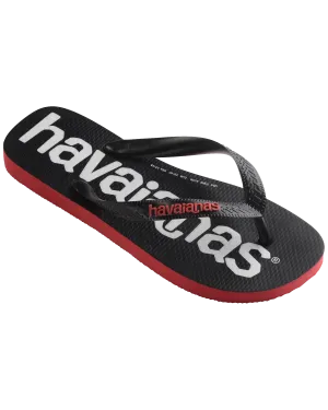 Logomania 2 Flip-Flops in Rubinrot