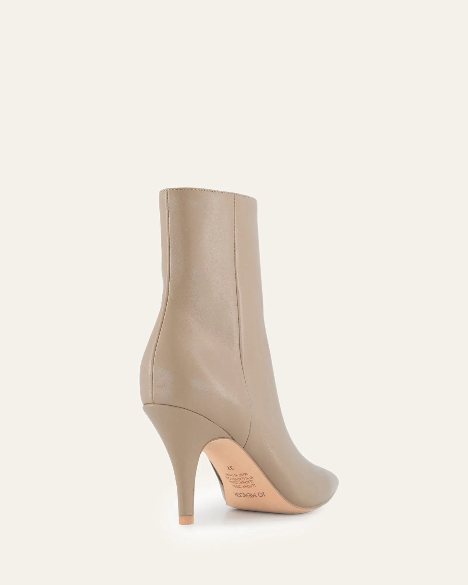 LOTTIE STIEFELETTEN MITTELHOHEM SCHAFT IN TAUPELEDER