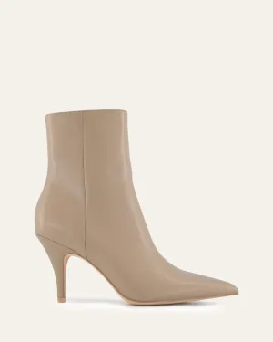 LOTTIE STIEFELETTEN MITTELHOHEM SCHAFT IN TAUPELEDER