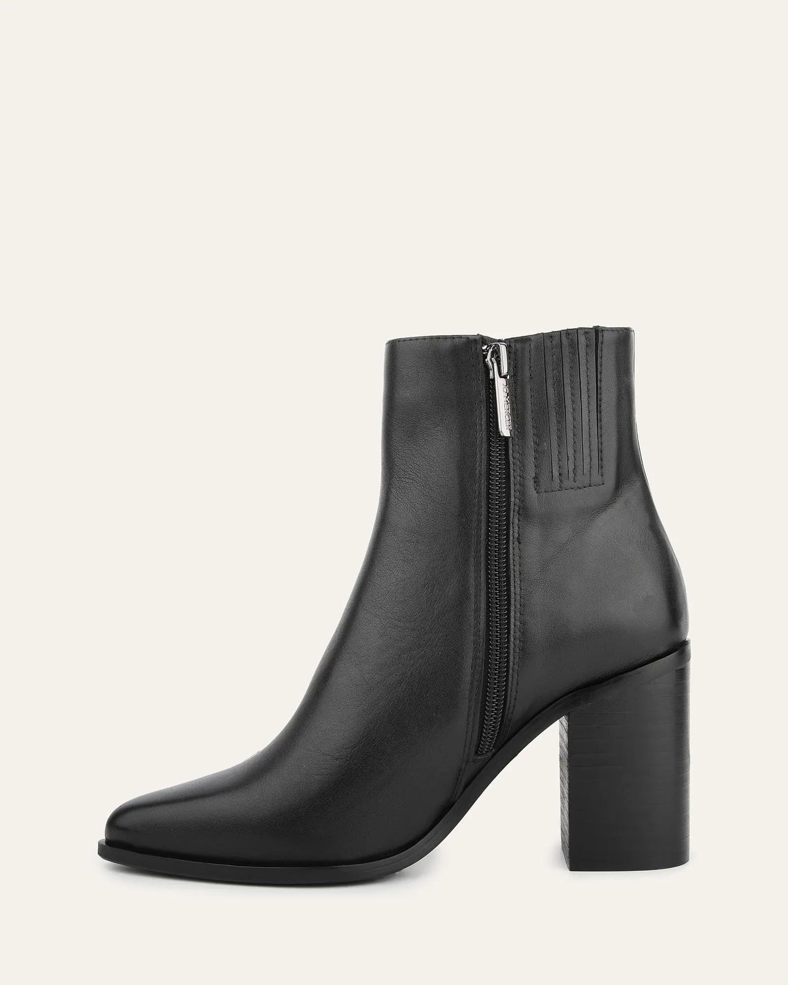 LUNA HIGH ANKLE STIEFEL SCHWARZES LEDER