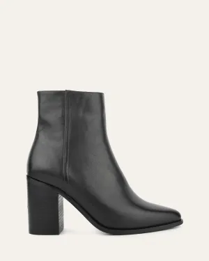 LUNA HIGH ANKLE STIEFEL SCHWARZES LEDER