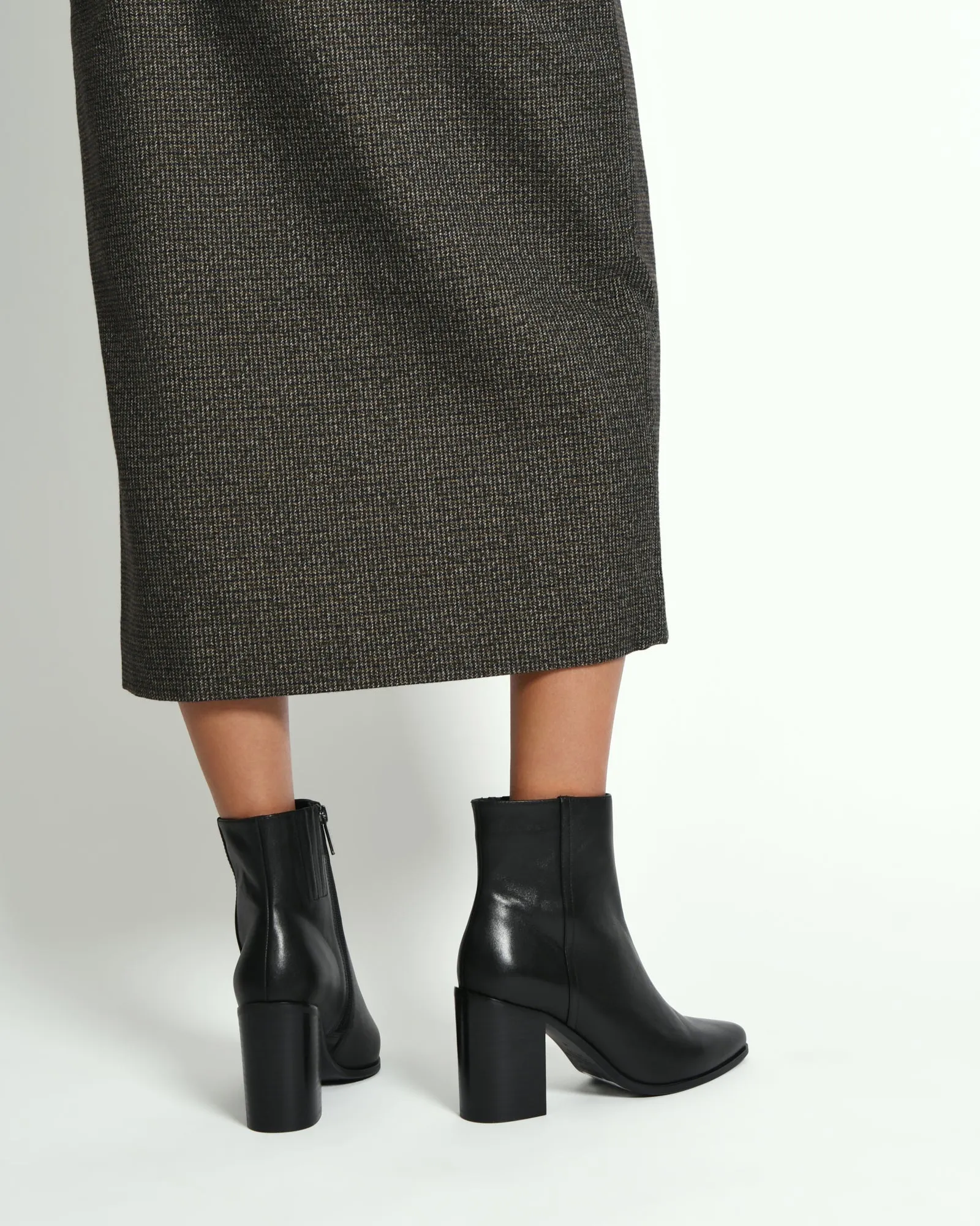 LUNA HIGH ANKLE STIEFEL SCHWARZES LEDER