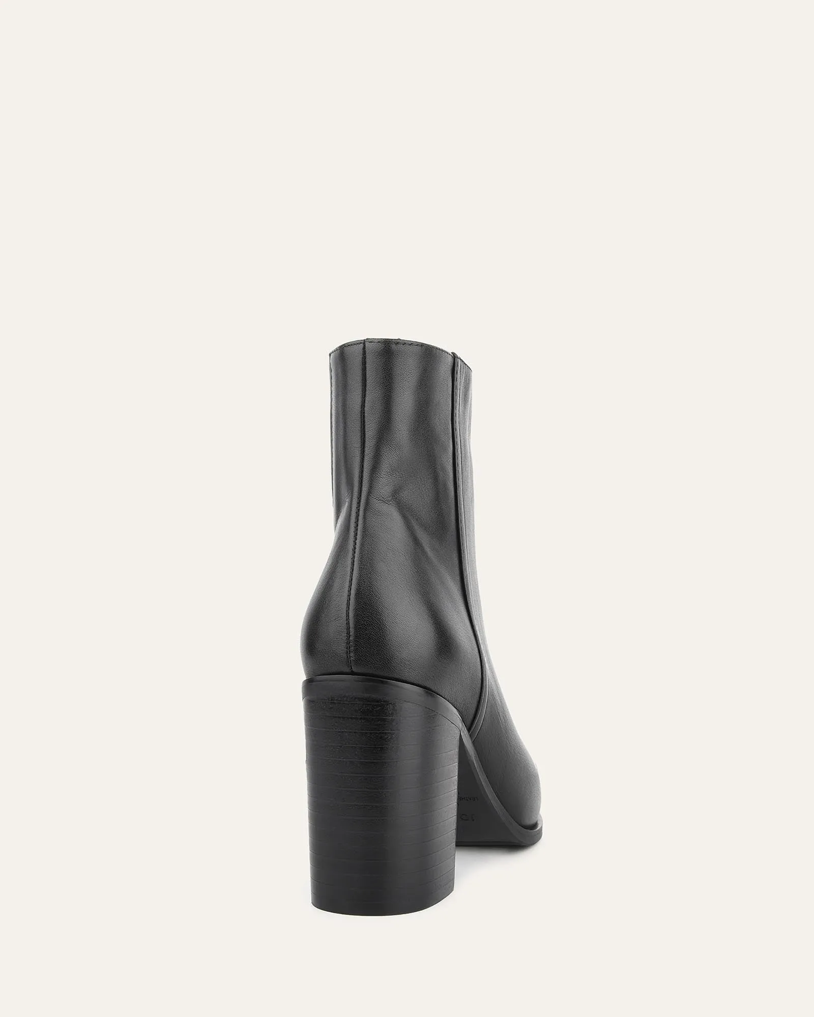 LUNA HIGH ANKLE STIEFEL SCHWARZES LEDER