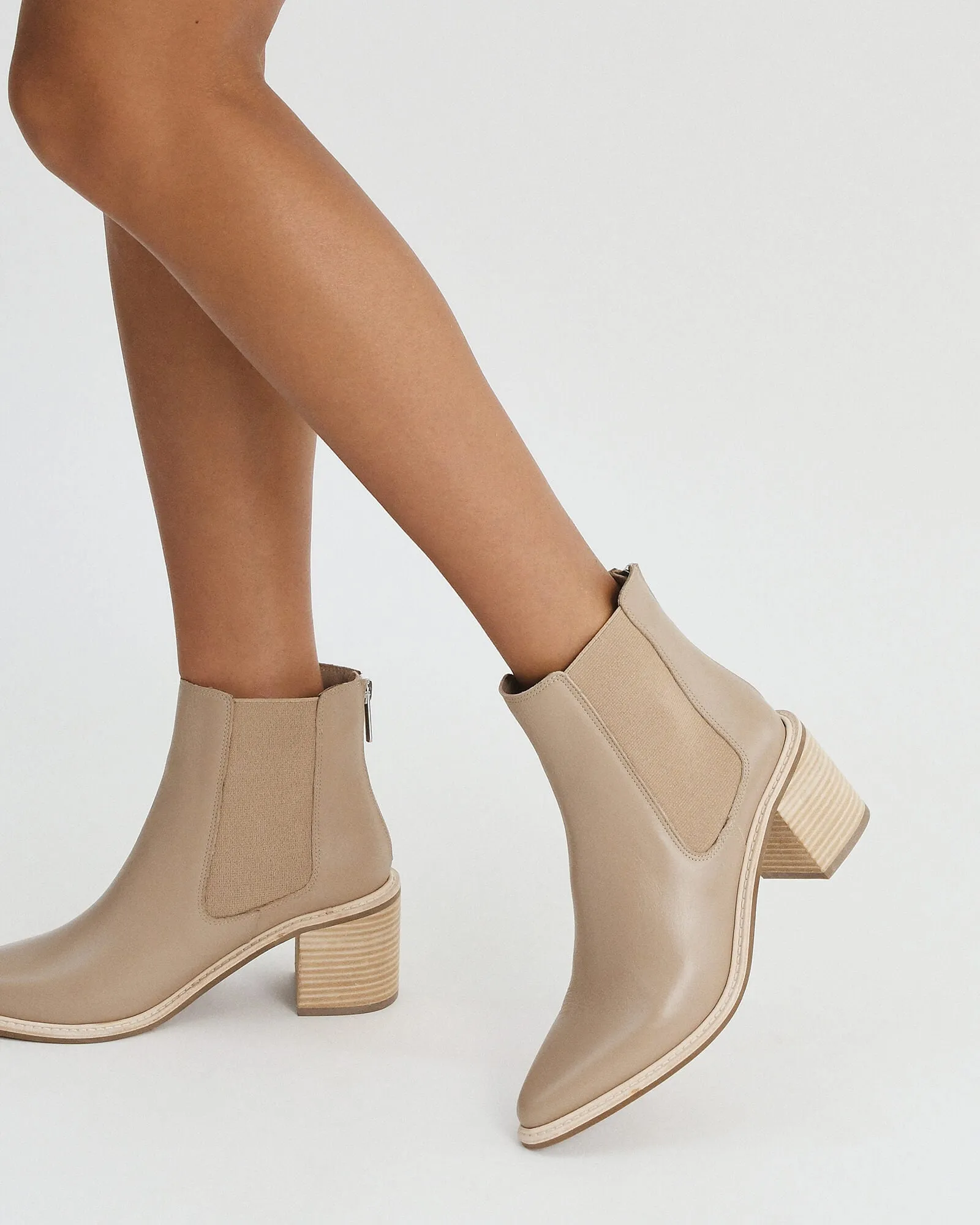 LUXE HIGH ANKLE STIEFEL TAUB LEDER