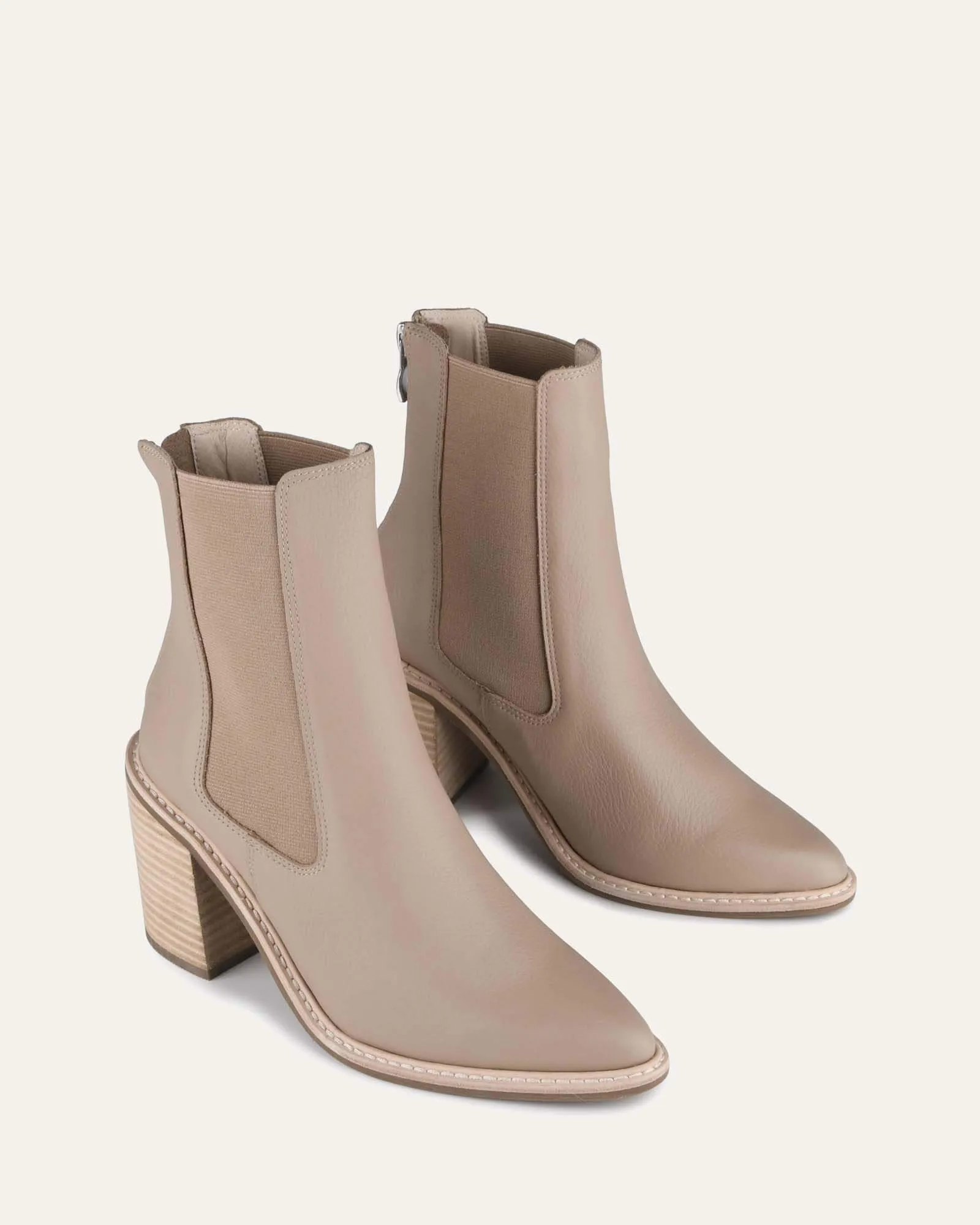 LUXE HIGH ANKLE STIEFEL TAUB LEDER