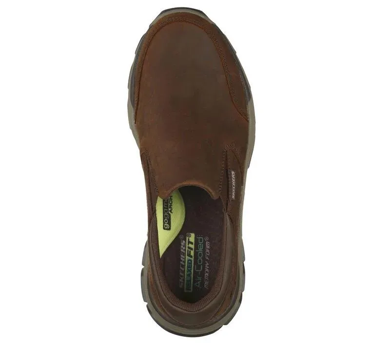 Herren Weite Passform Skechers 204480 Respected Calum Wanderschuhe - Kakao
