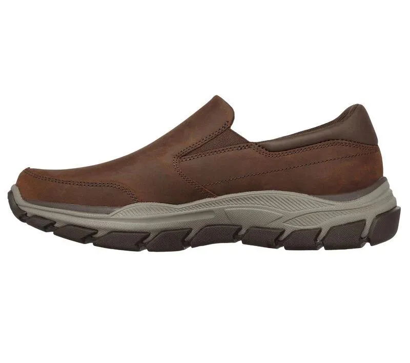 Herren Weite Passform Skechers 204480 Respected Calum Wanderschuhe - Kakao