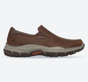 Herren Weite Passform Skechers 204480 Respected Calum Wanderschuhe - Kakao