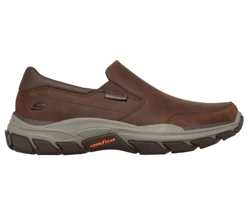 Herren Weite Passform Skechers 204480 Respected Calum Wanderschuhe - Kakao
