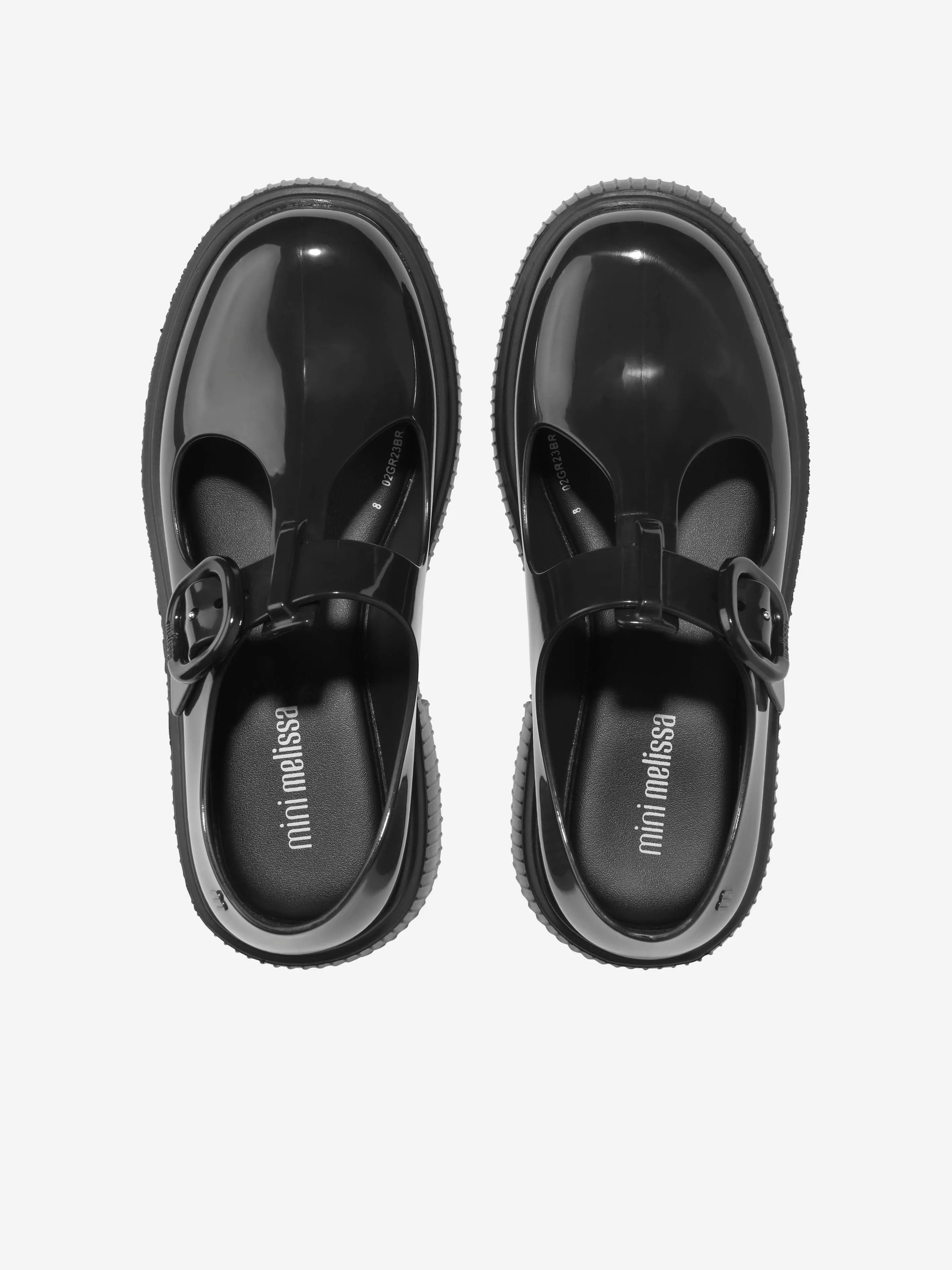 Mini Melissa Mädchen Jackie T-Bar Gummistiefel in Schwarz