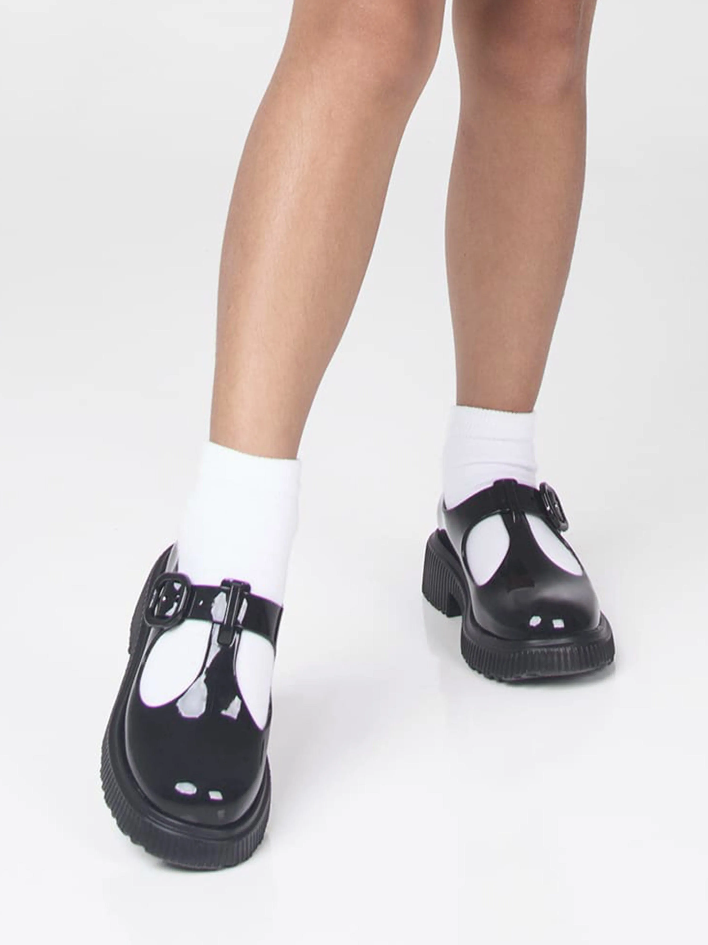 Mini Melissa Mädchen Jackie T-Bar Gummistiefel in Schwarz