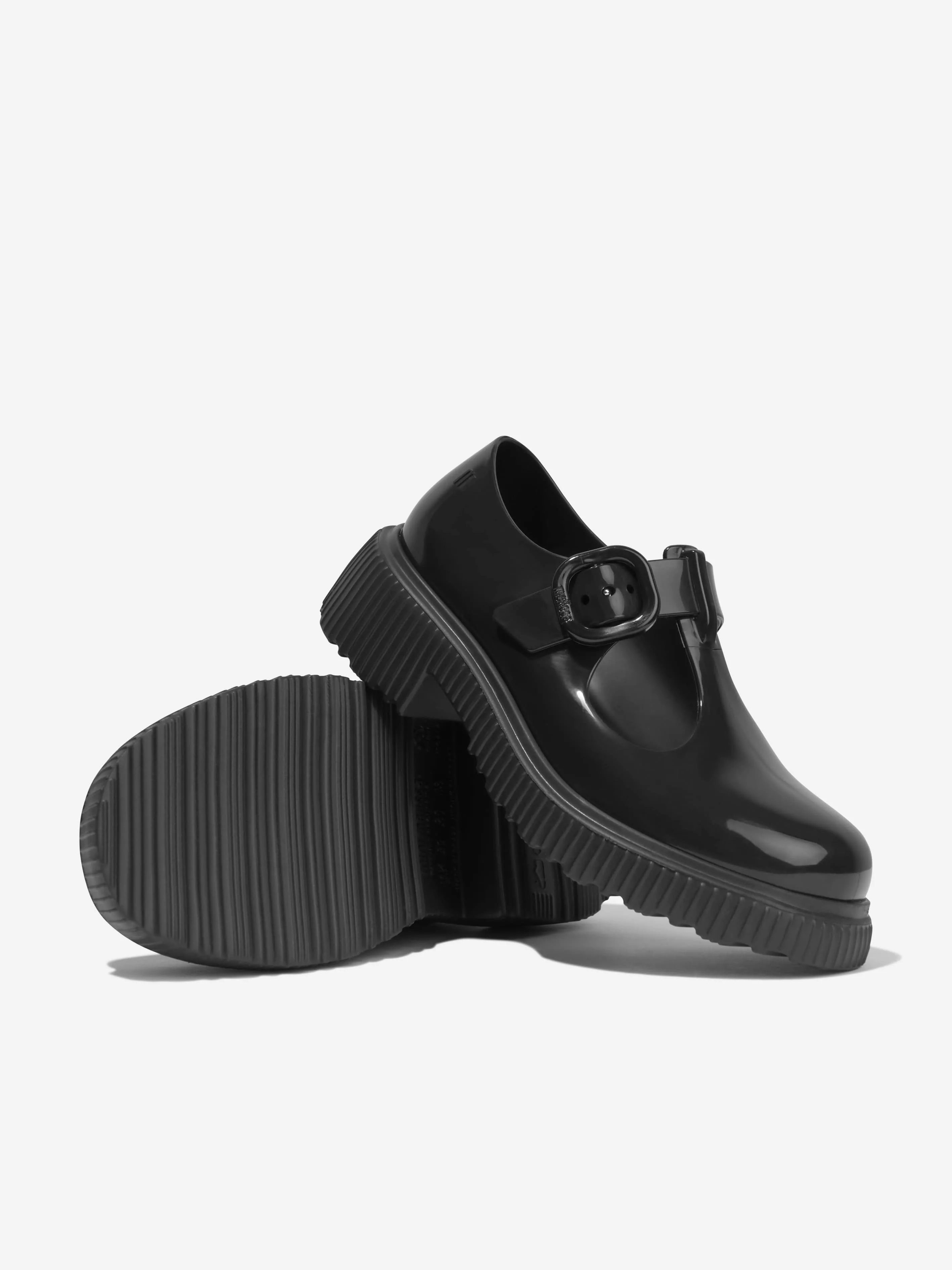 Mini Melissa Mädchen Jackie T-Bar Gummistiefel in Schwarz