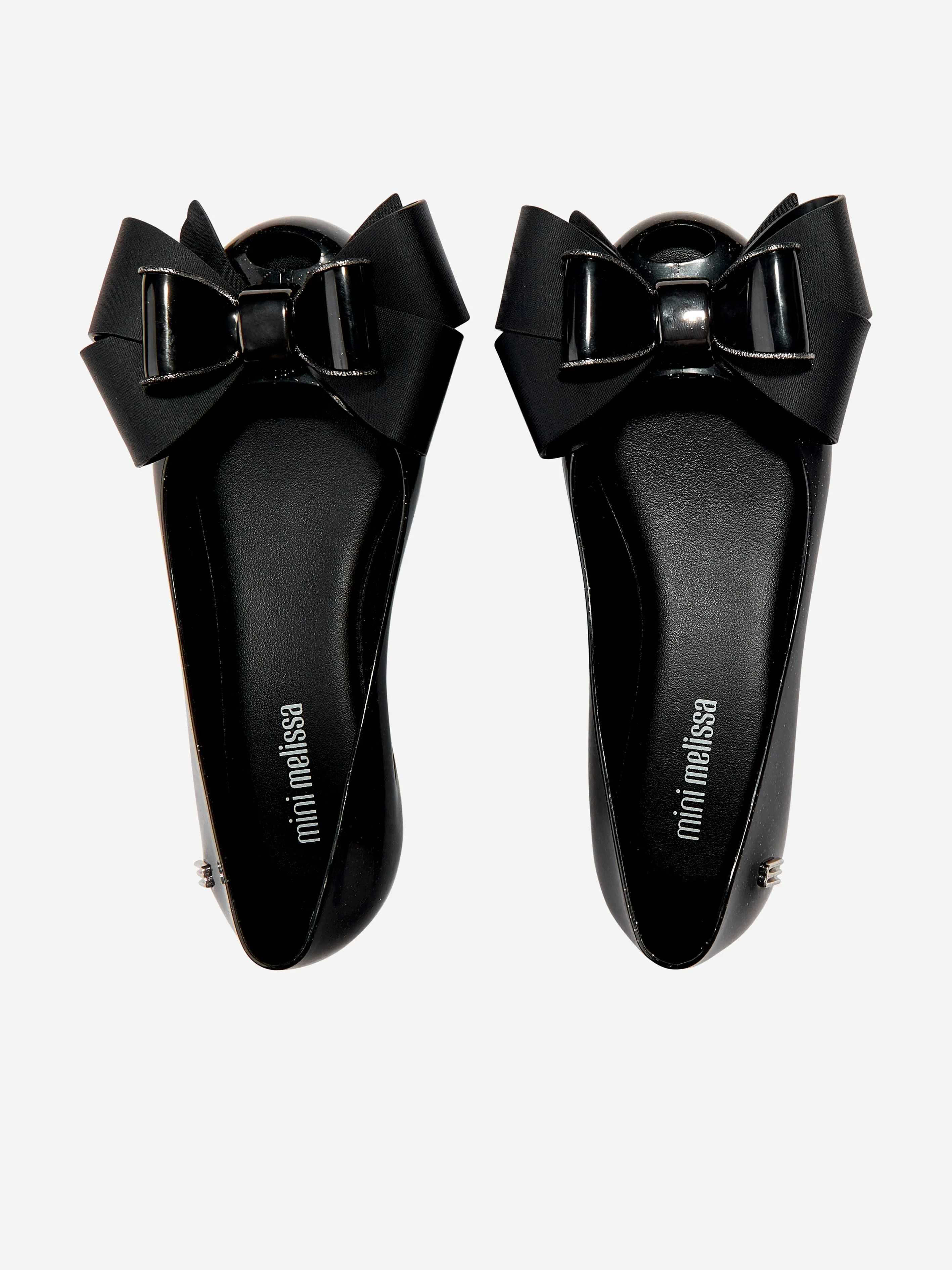 Mini Melissa Mädchen Mini Ultragirl Ballerinas mit großer Schleife in Schwarz