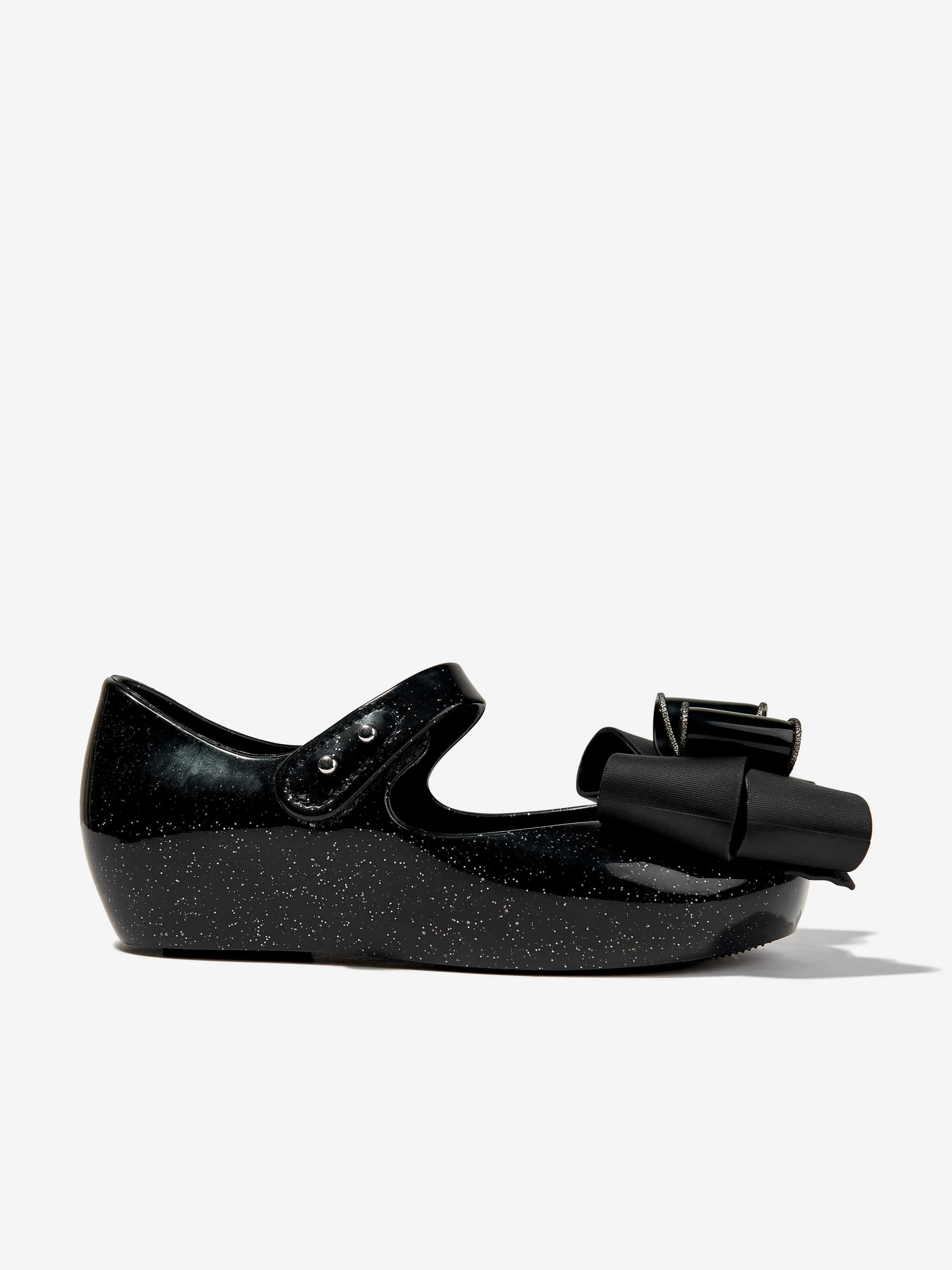 Mini Melissa Mädchen Mini Ultragirl Ballerinas mit großer Schleife in Schwarz