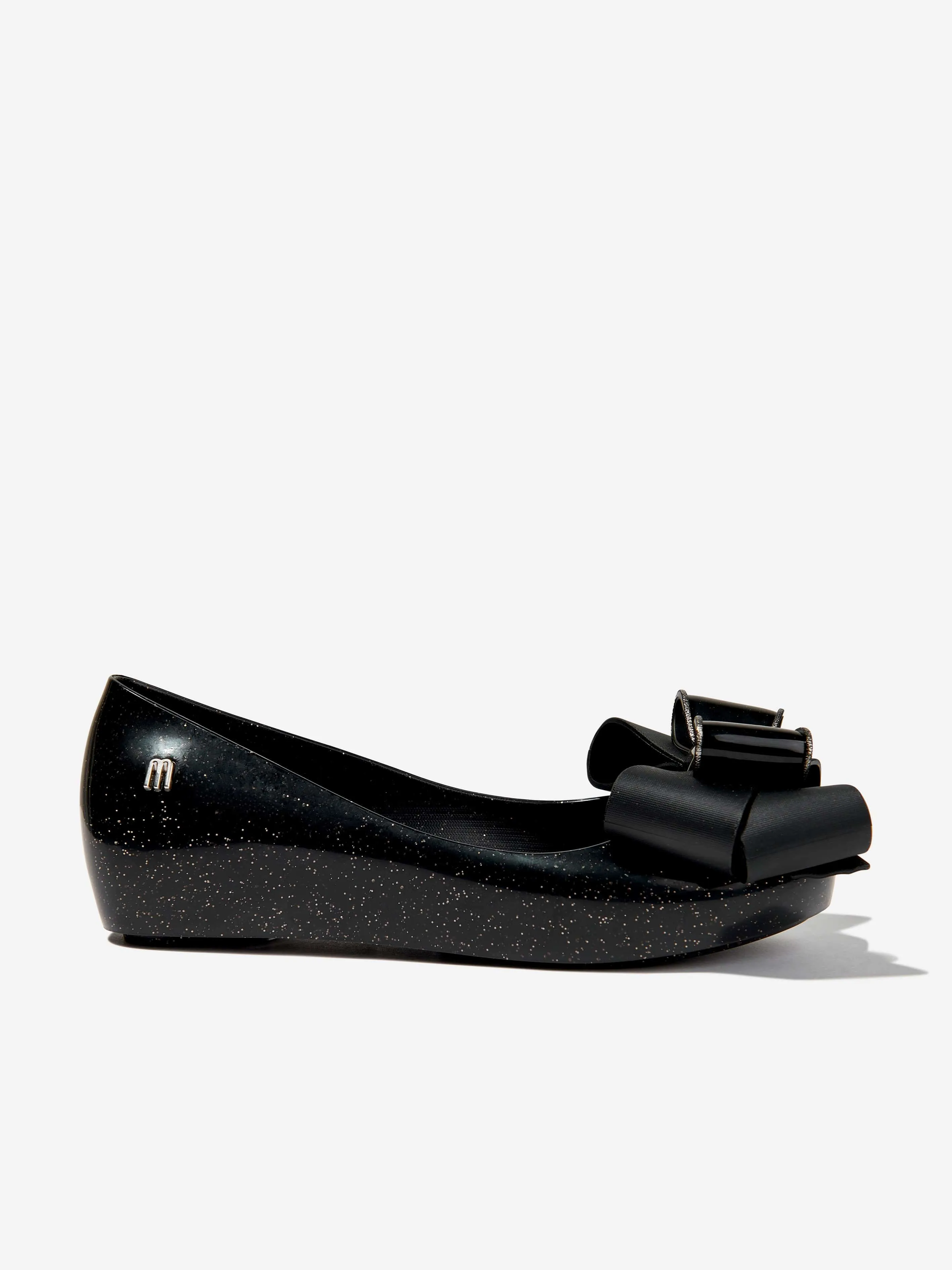 Mini Melissa Mädchen Mini Ultragirl Ballerinas mit großer Schleife in Schwarz