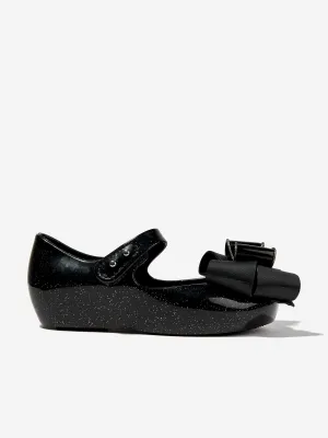 Mini Melissa Mädchen Mini Ultragirl Ballerinas mit großer Schleife in Schwarz
