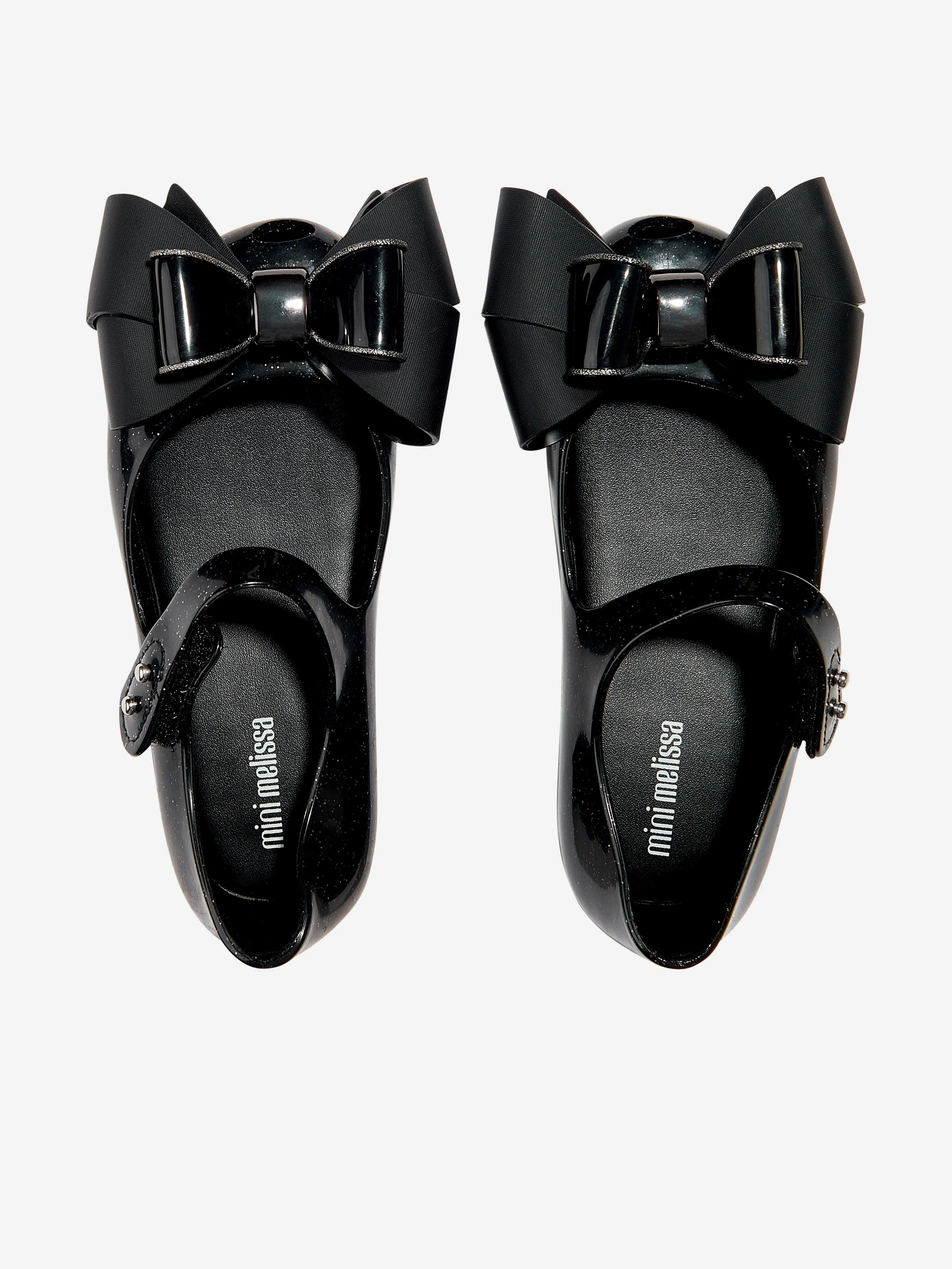 Mini Melissa Mädchen Mini Ultragirl Ballerinas mit großer Schleife in Schwarz