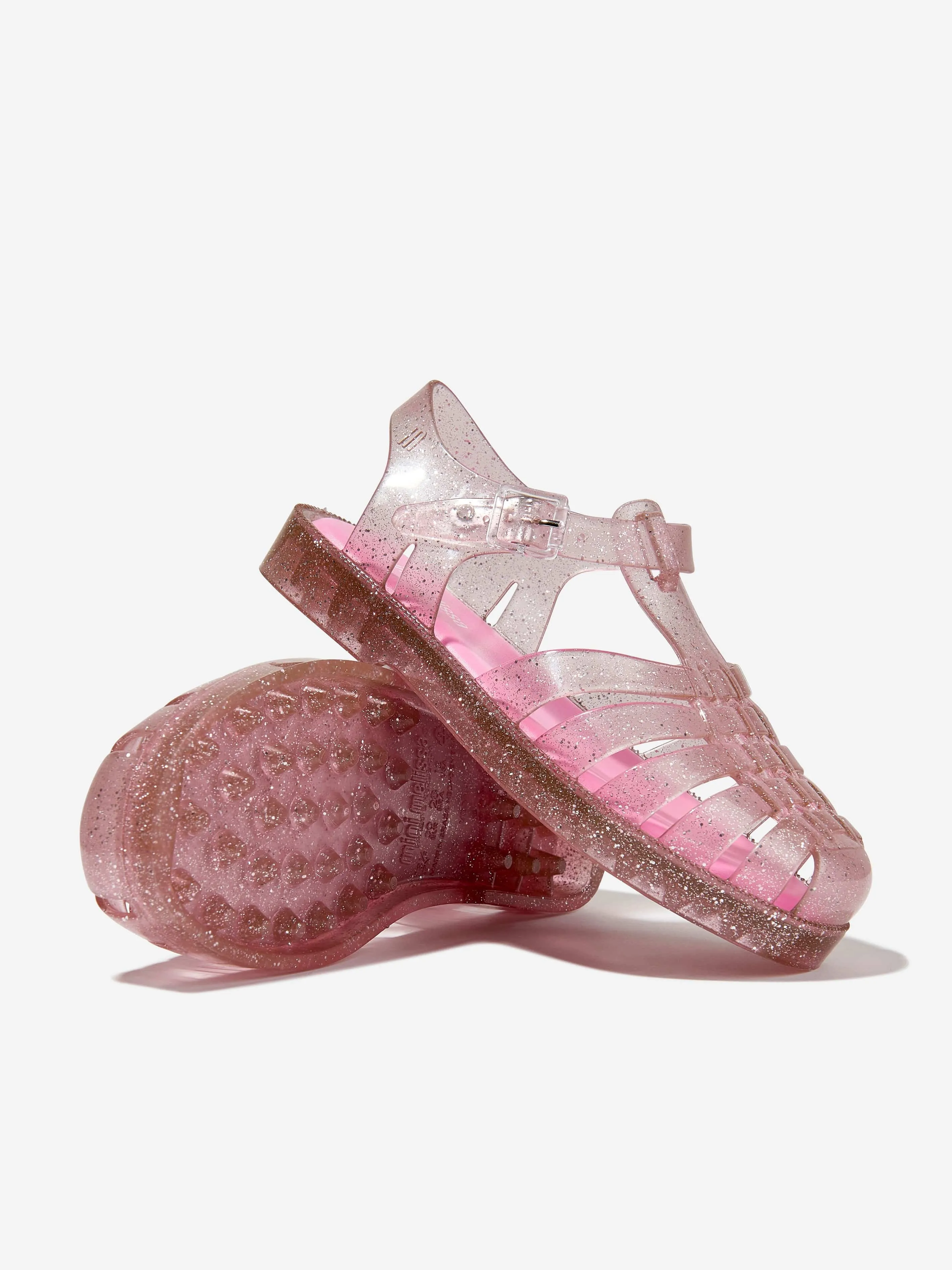 Mini Melissa Mädchen Besitz Glänzende Sandalen in Rosa