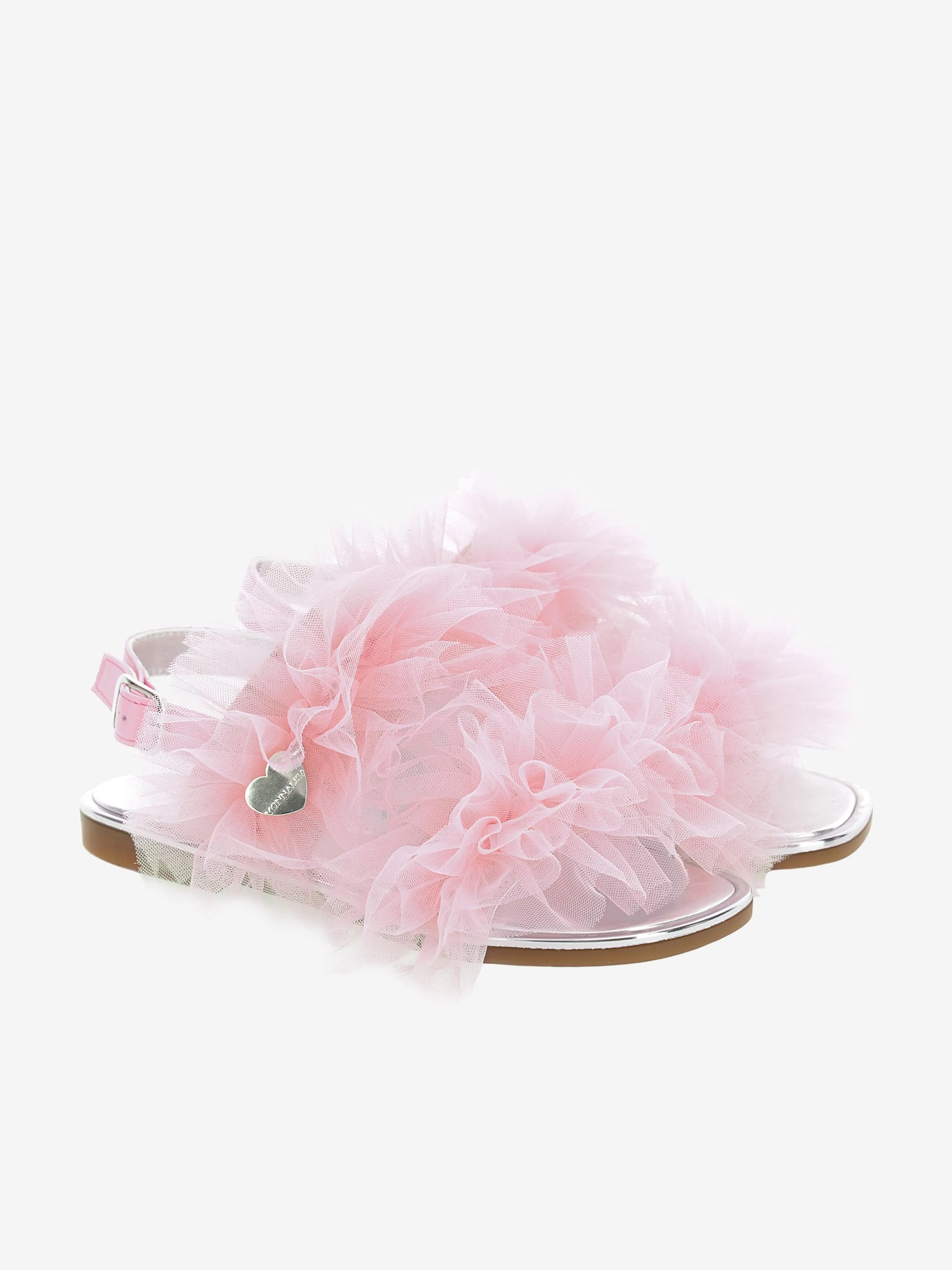 Monnalisa Mädchen Rüschen-Tüll-Sandalen in Rosa