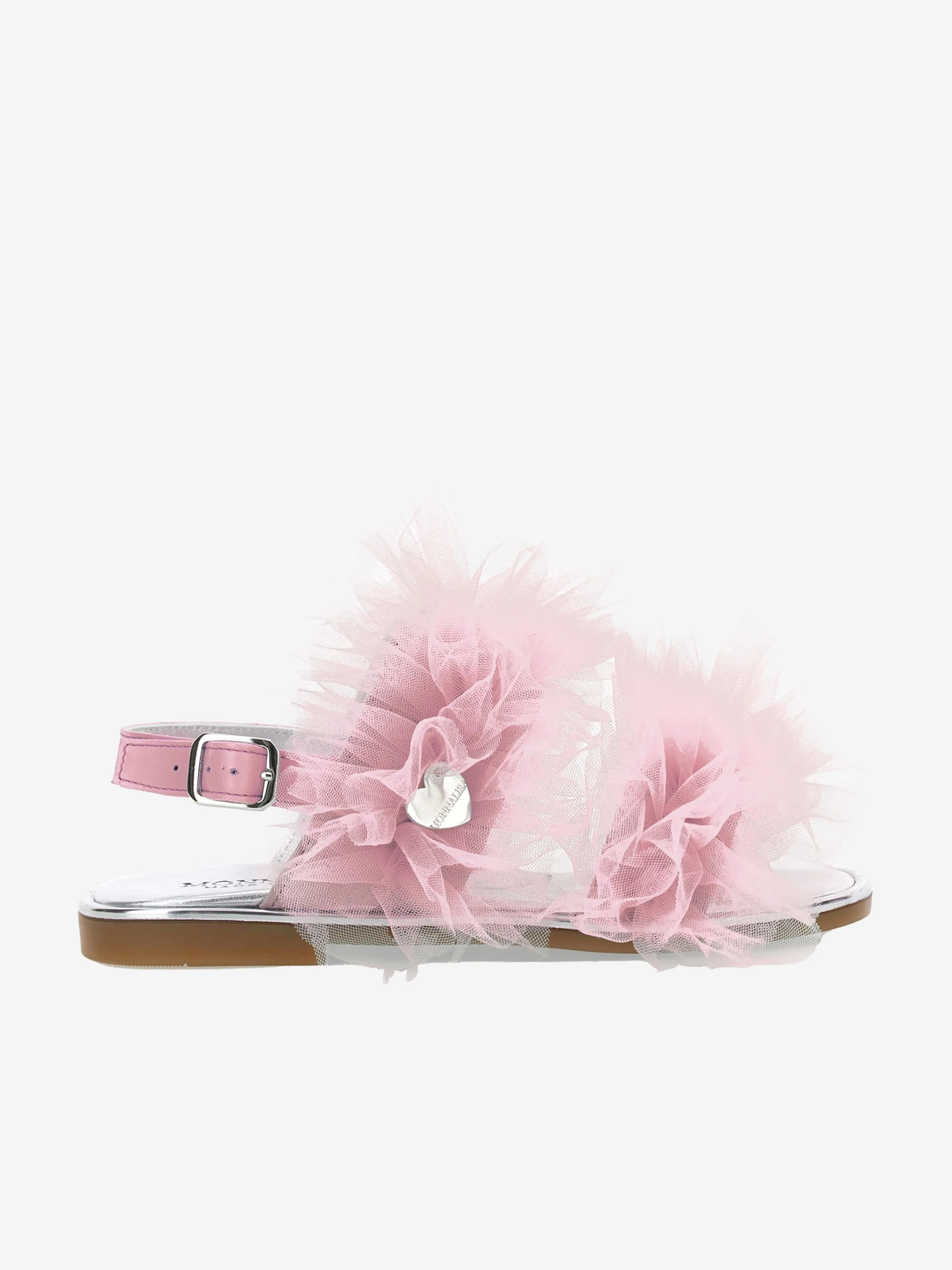 Monnalisa Mädchen Rüschen-Tüll-Sandalen in Rosa