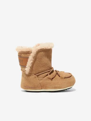 Moon Boot Baby Mädchen Wildleder Krippenstiefel in Braun