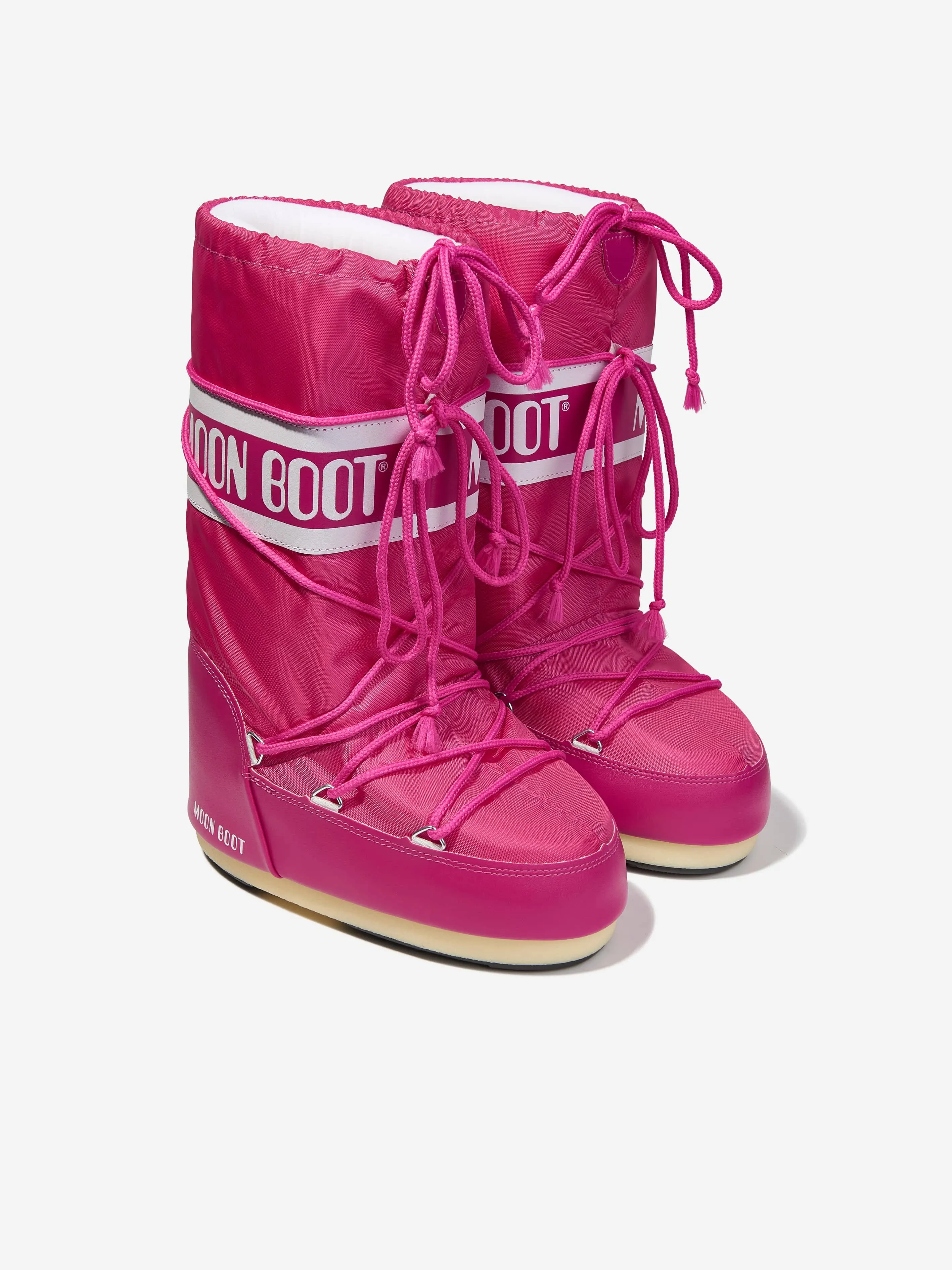 Moon Boot Girls Icon Nylon Schneestiefel in Rosa