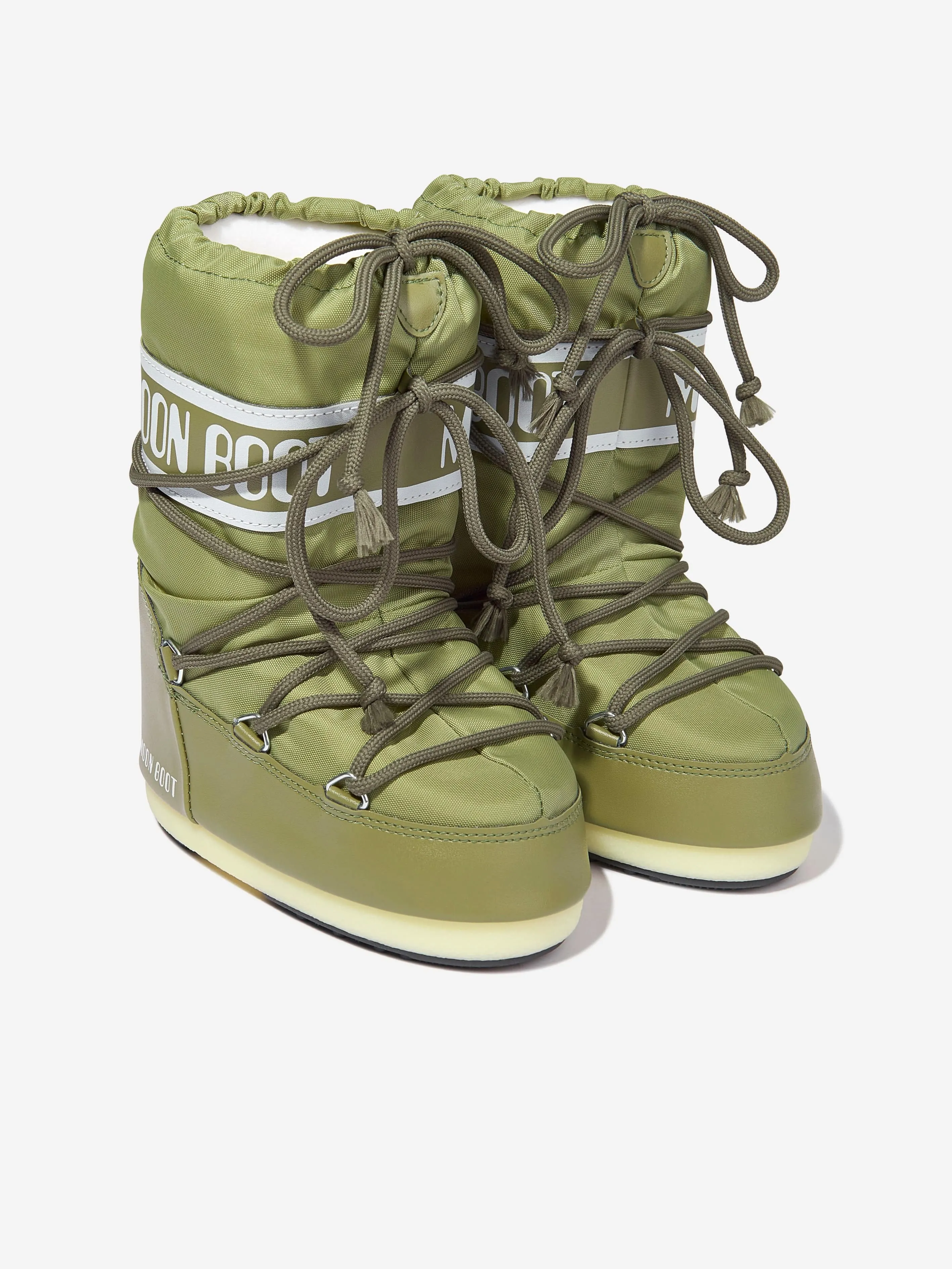 Moon Boot Kids Icon Nylon Schneestiefel in Grün
