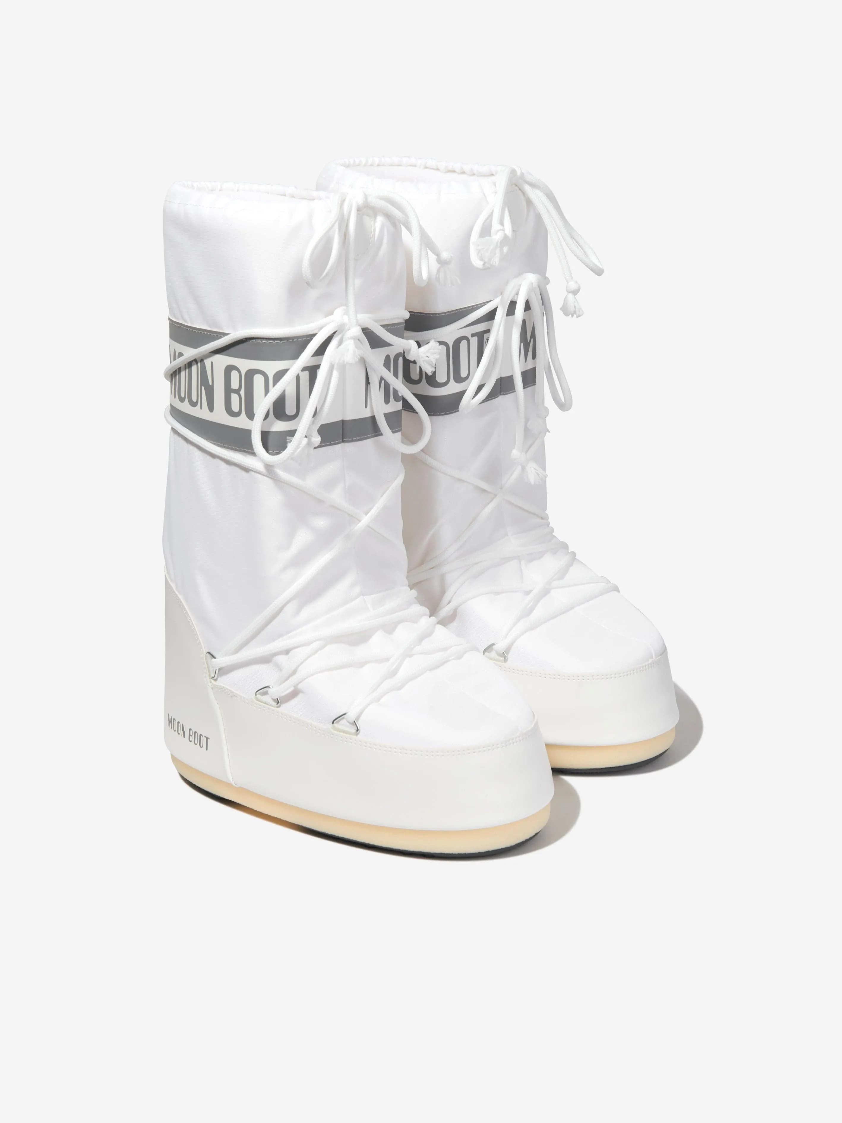 Moon Boot Kids Icon Nylon Schneestiefel in Weiß