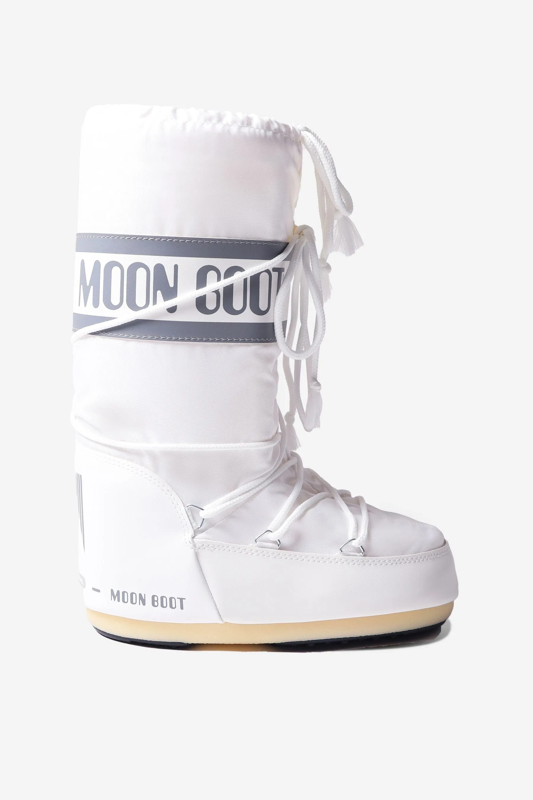 Moon Boot Kids Icon Nylon Schneestiefel in Weiß