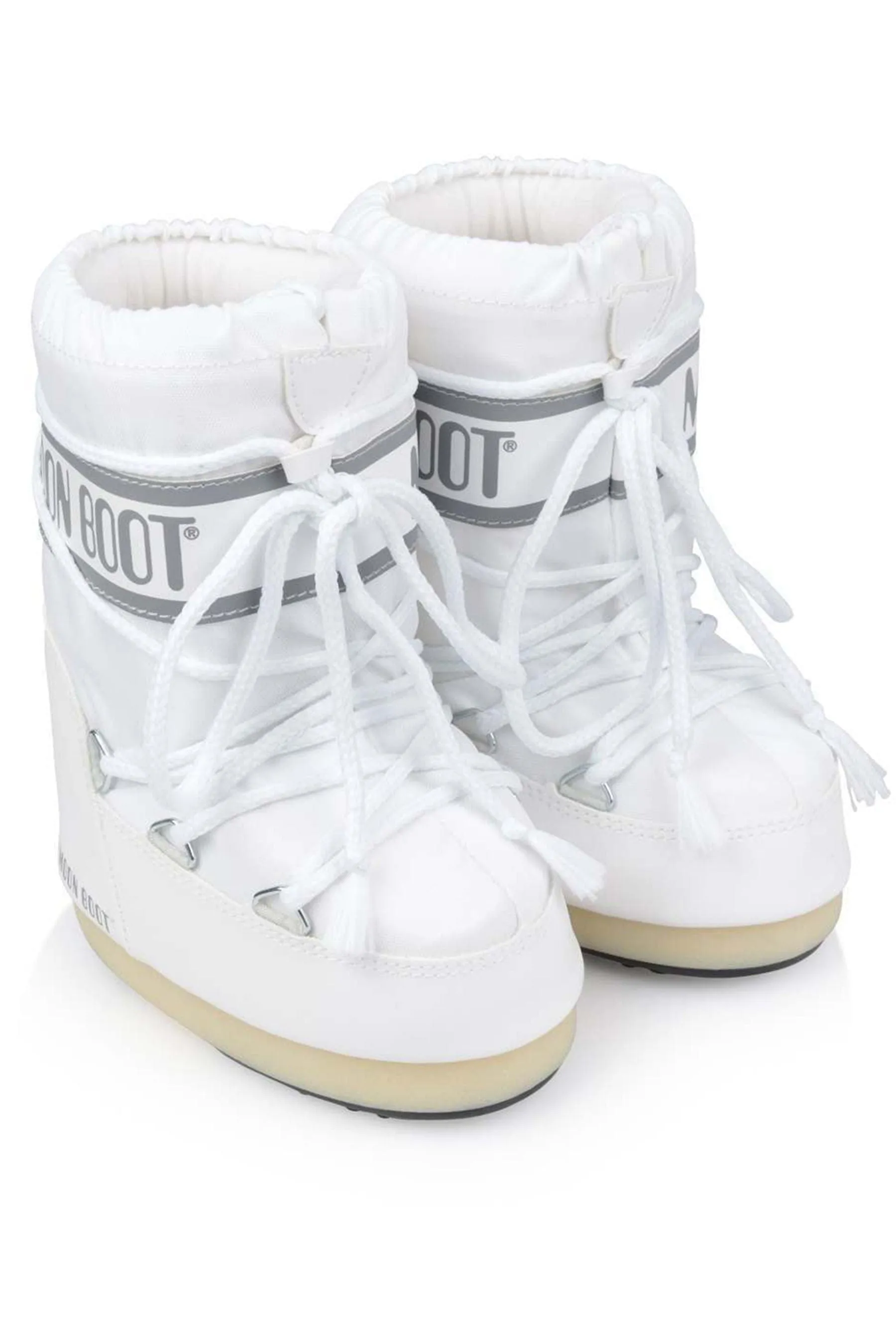 Moon Boot Kids Icon Nylon Schneestiefel in Weiß