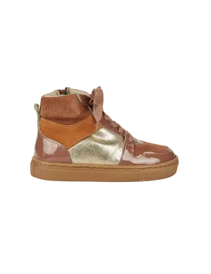 Berg-Sneakerschnürsenkel - Rosenton Glanzleder