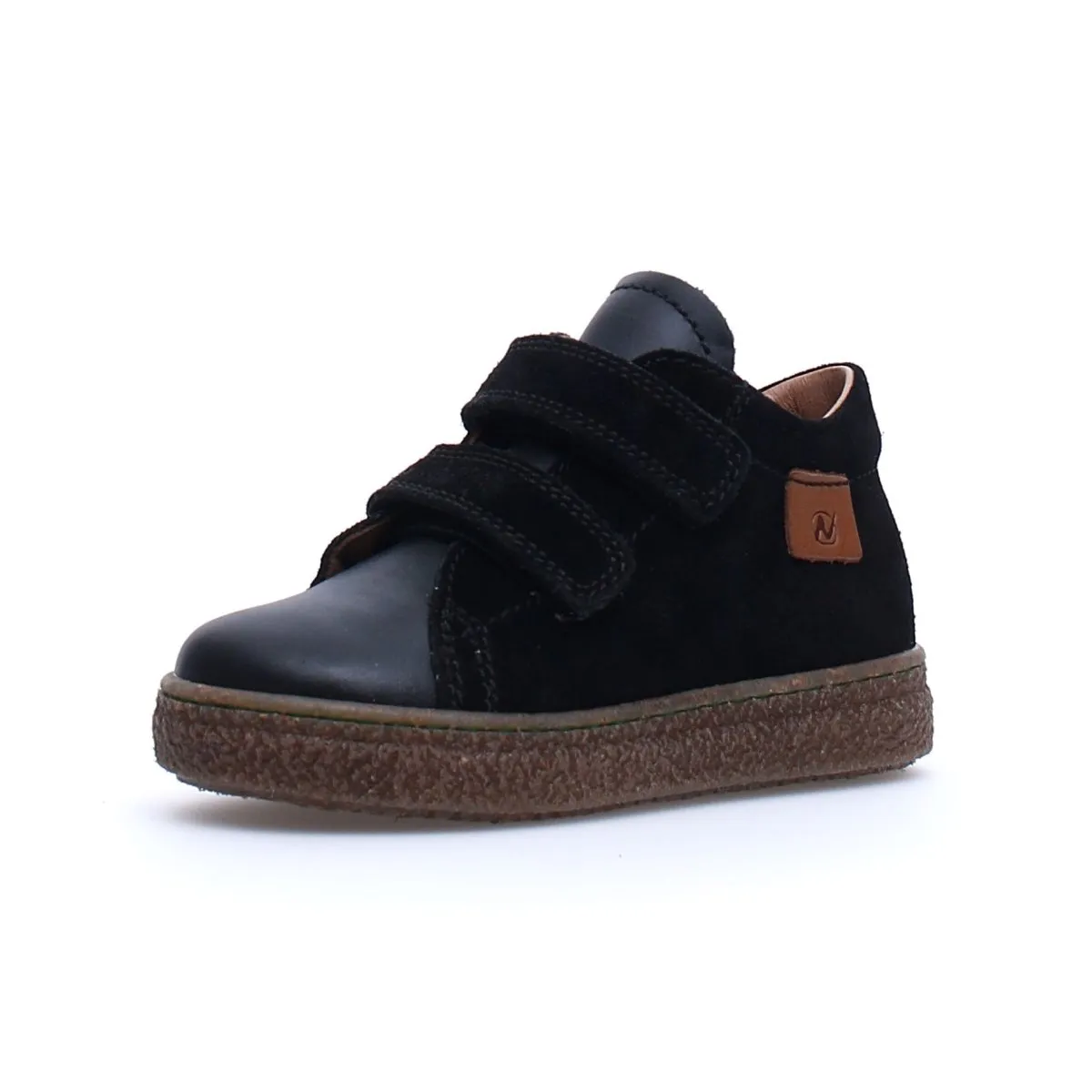 Naturino Jungen Albus Desert Black Suede 2 Klettverschluss (Größen 30-34) Naturino Kinderschuhe
