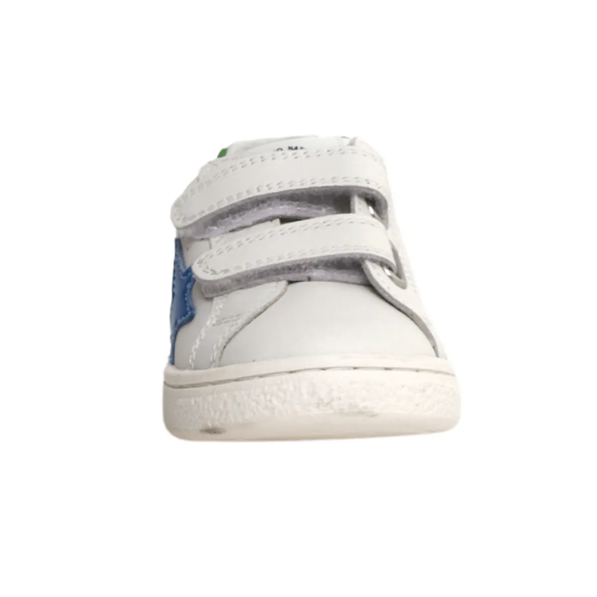 Naturino Jungen (Größen 27-31) Pinn VL Weiß/Blauer Stern/Grünes Leder Naturino Kinderschuhe