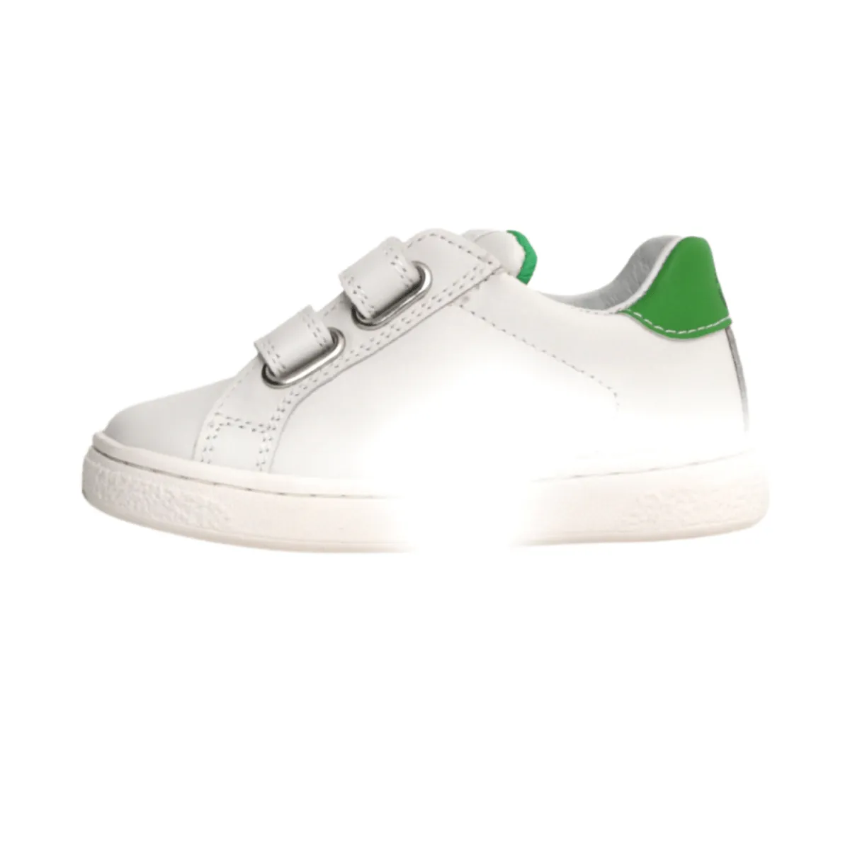 Naturino Jungen (Größen 27-31) Pinn VL Weiß/Blauer Stern/Grünes Leder Naturino Kinderschuhe