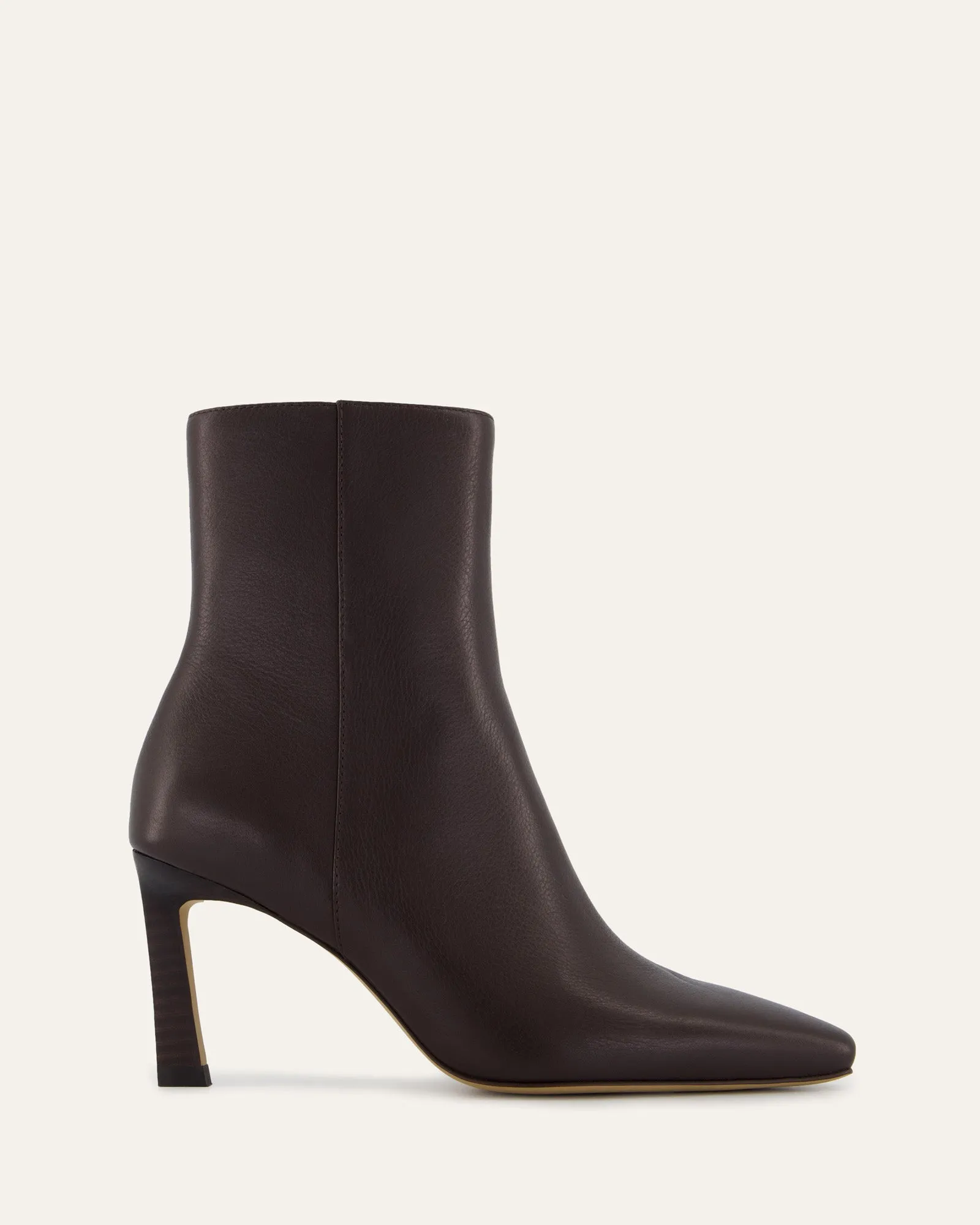NESSIE MID ANKLE STIEFEL BITTER SCHOKO LEDER