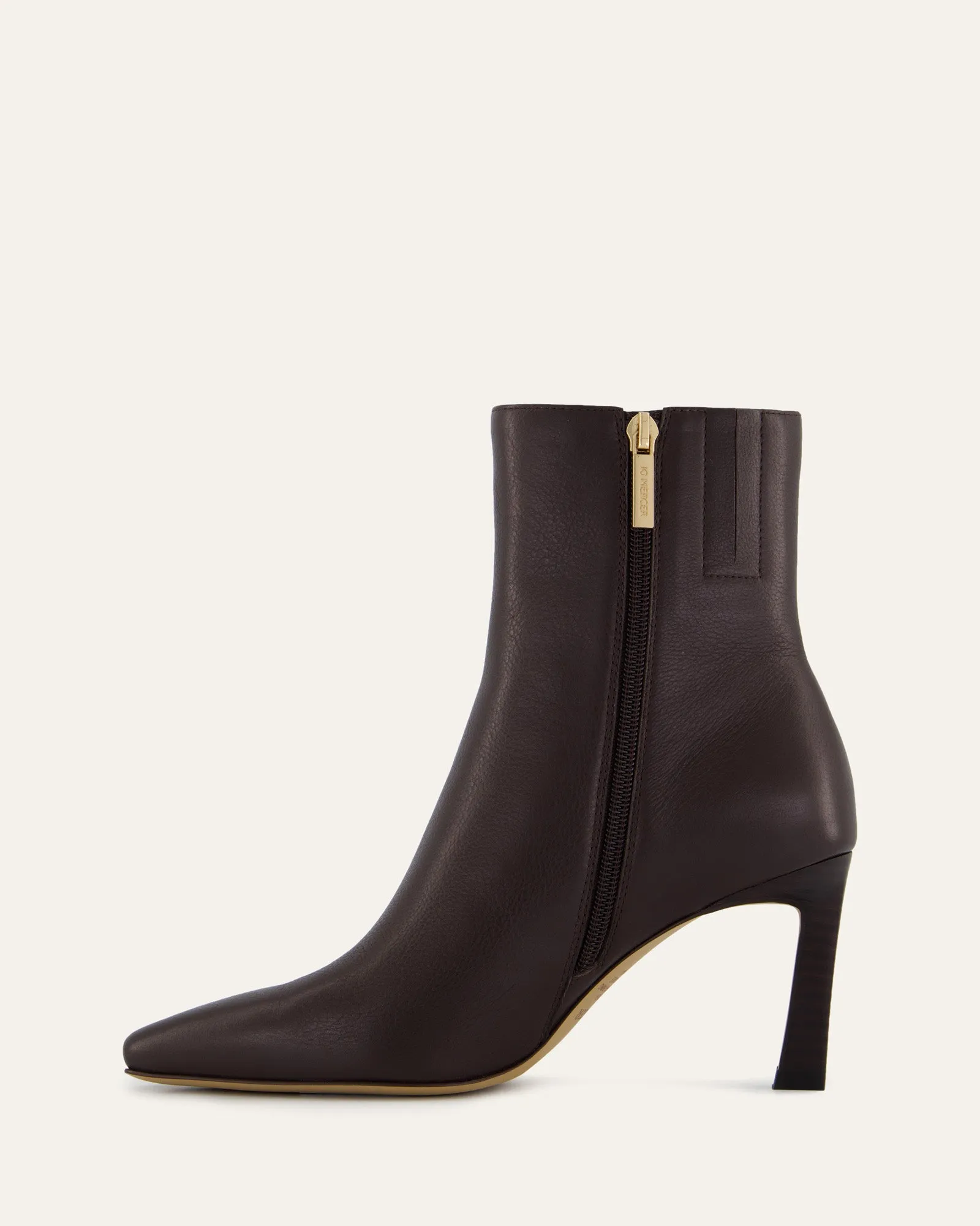 NESSIE MID ANKLE STIEFEL BITTER SCHOKO LEDER