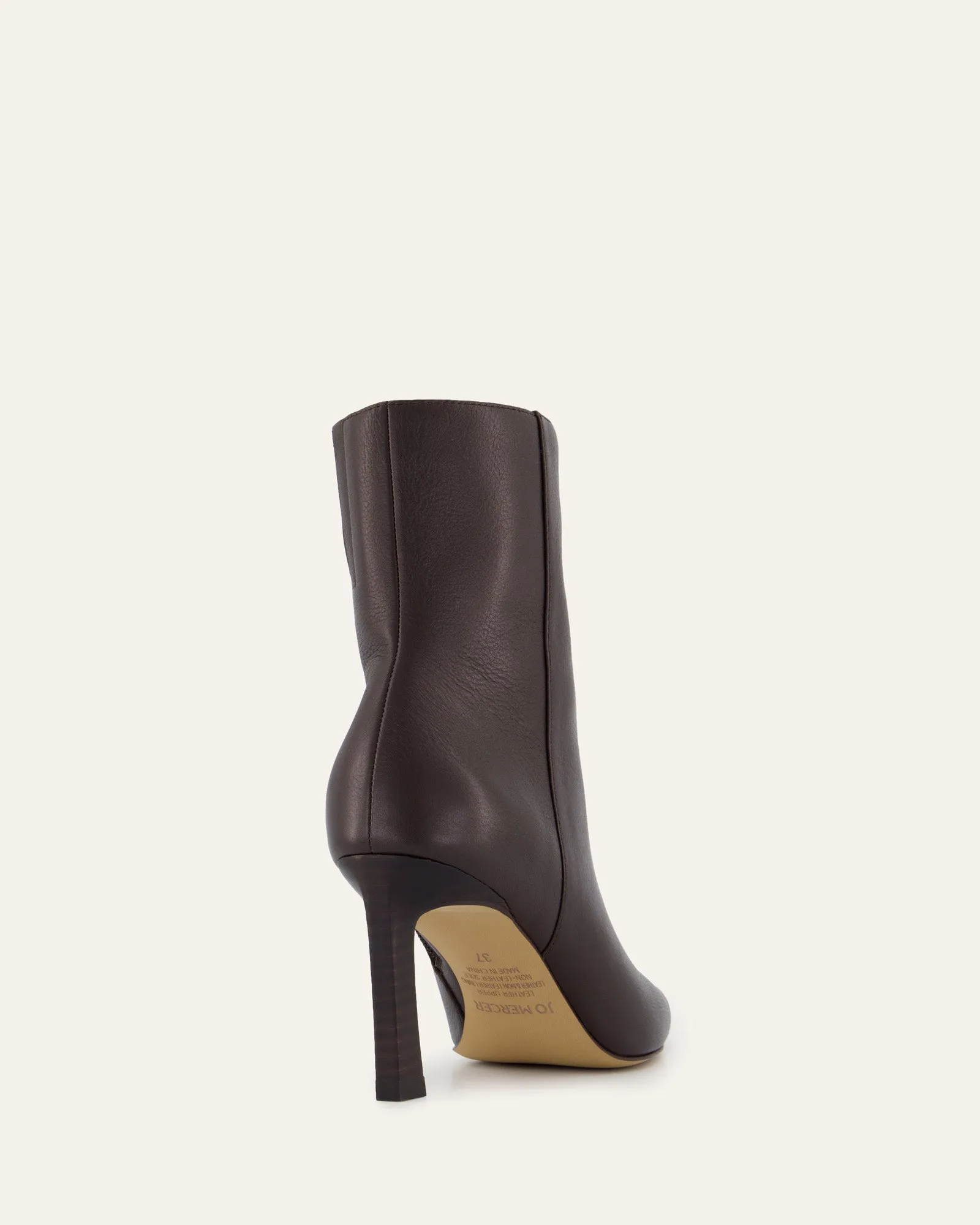 NESSIE MID ANKLE STIEFEL BITTER SCHOKO LEDER