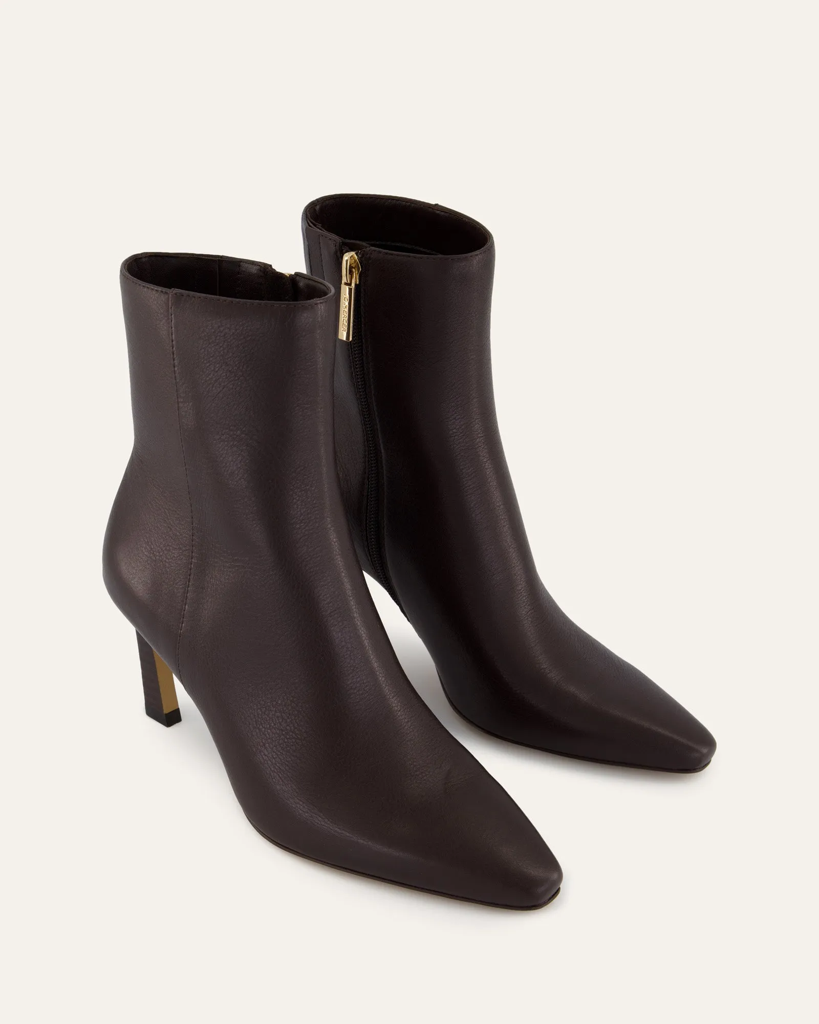 NESSIE MID ANKLE STIEFEL BITTER SCHOKO LEDER