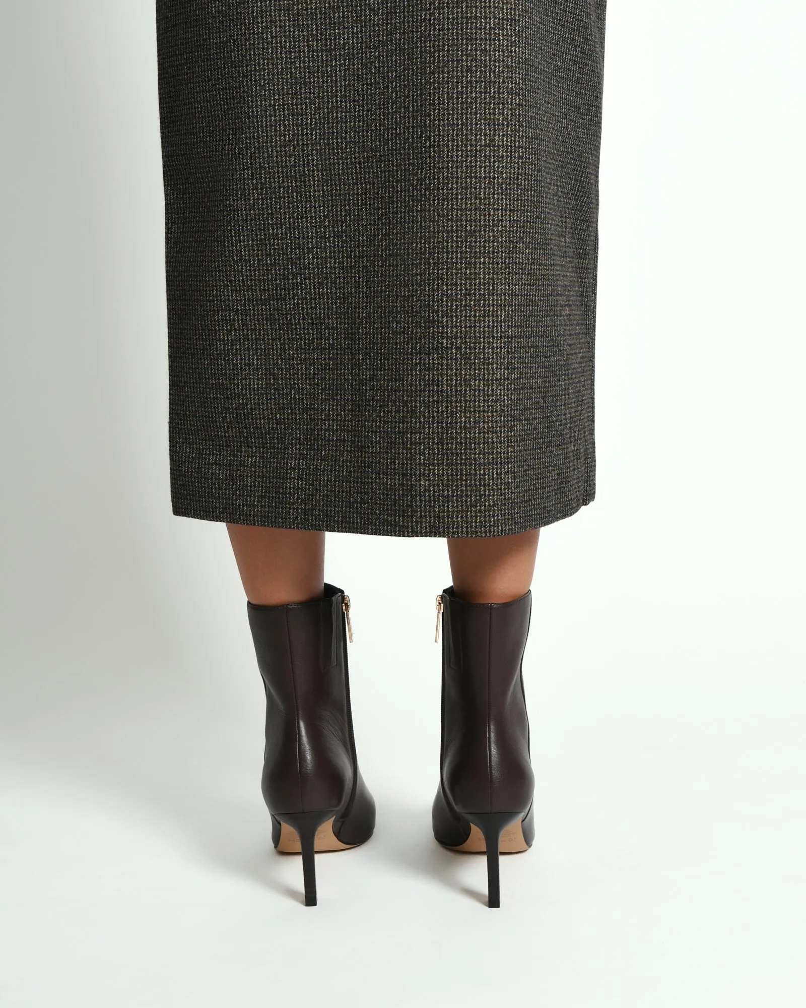 NESSIE MID ANKLE STIEFEL BITTER SCHOKO LEDER