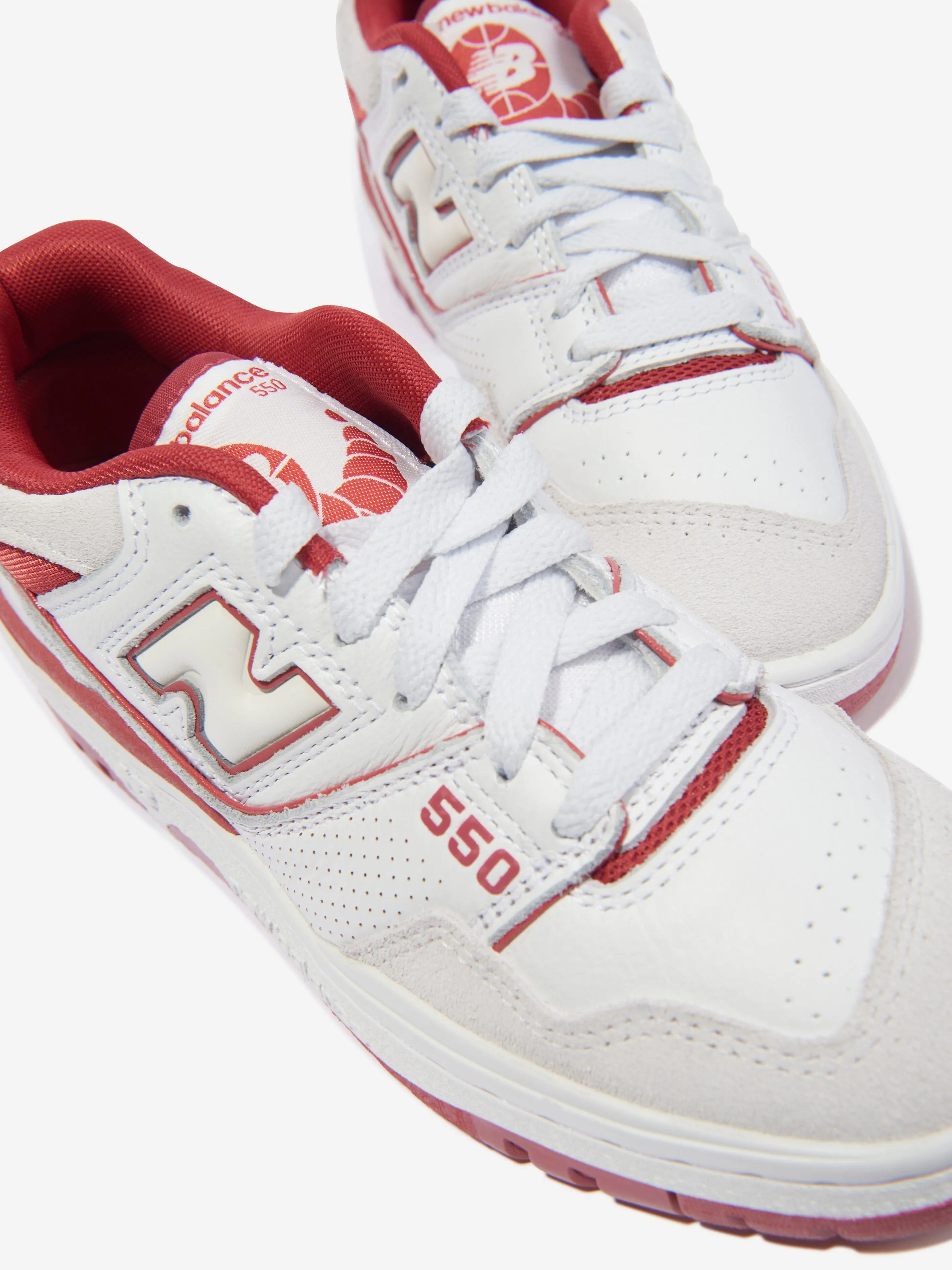 New Balance Kids 550 Logo Turnschuhe in Weiß