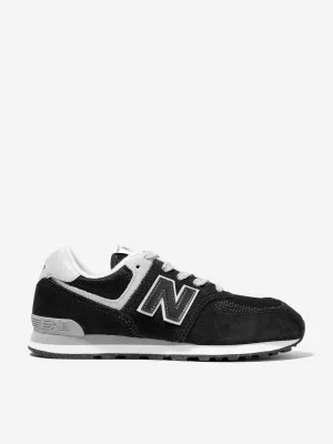 New Balance Kids 574 Schnürschuhe mit Logo in Schwarz
