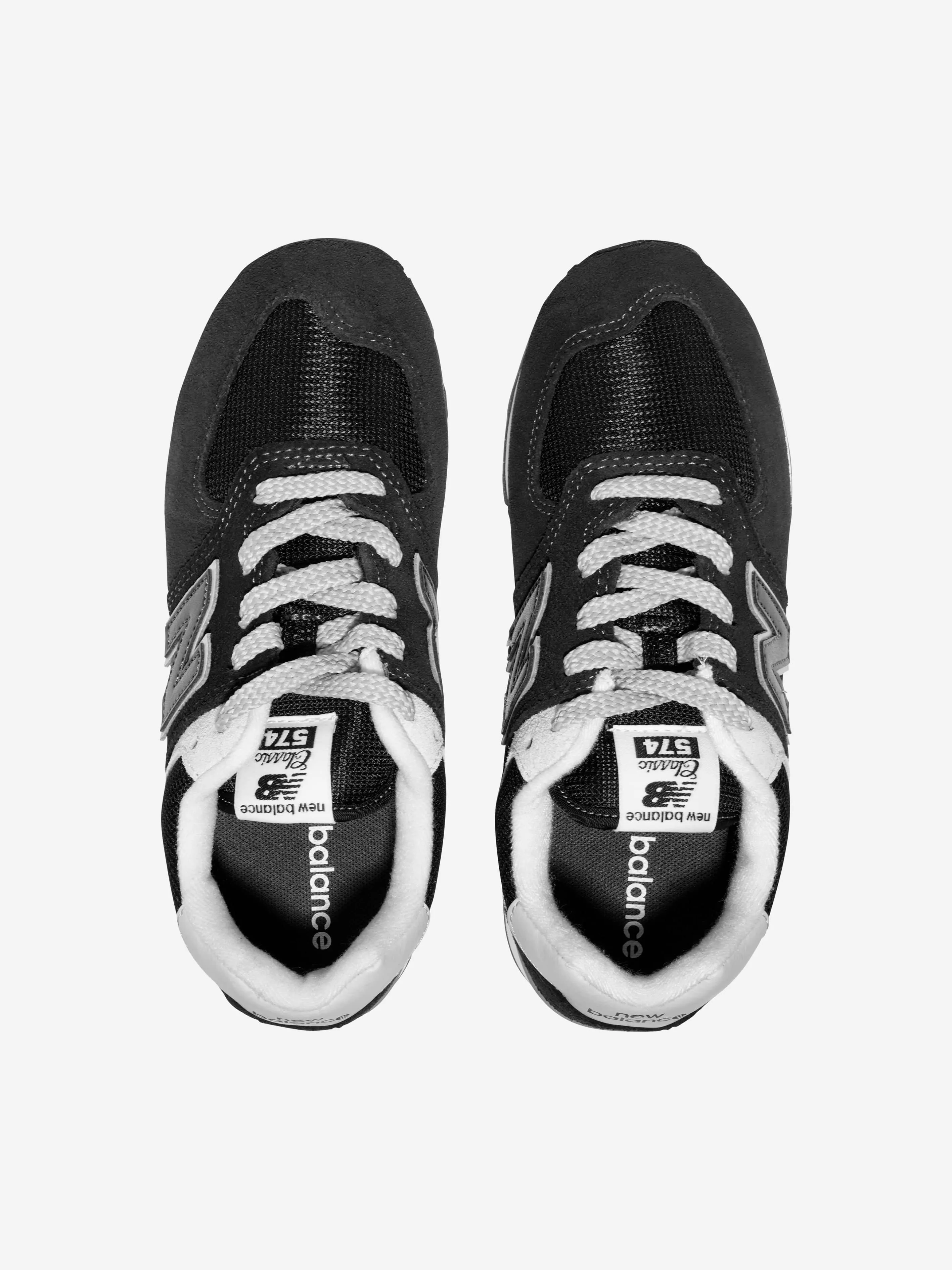 New Balance Kids 574 Schnürschuhe mit Logo in Schwarz