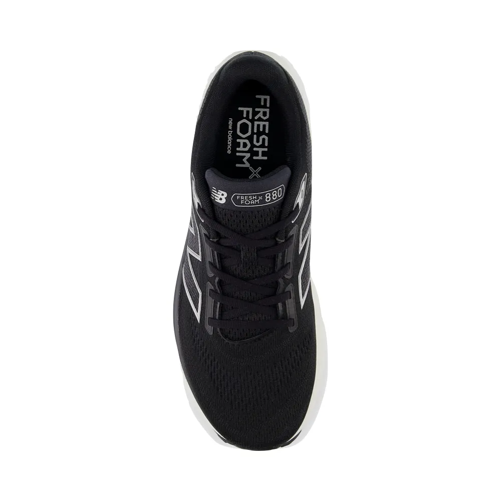 New Balance Herren Fresh Foam X 880v14 in Schwarz mit Meersalz und Silber Metallic